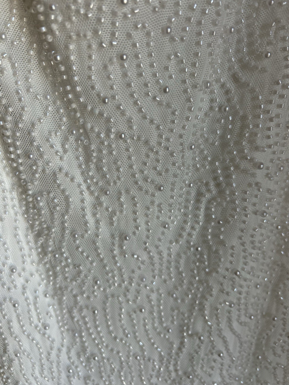 Windsor White Beaded Long Spaghetti Strap Slip Dress XL Polyester Spandex