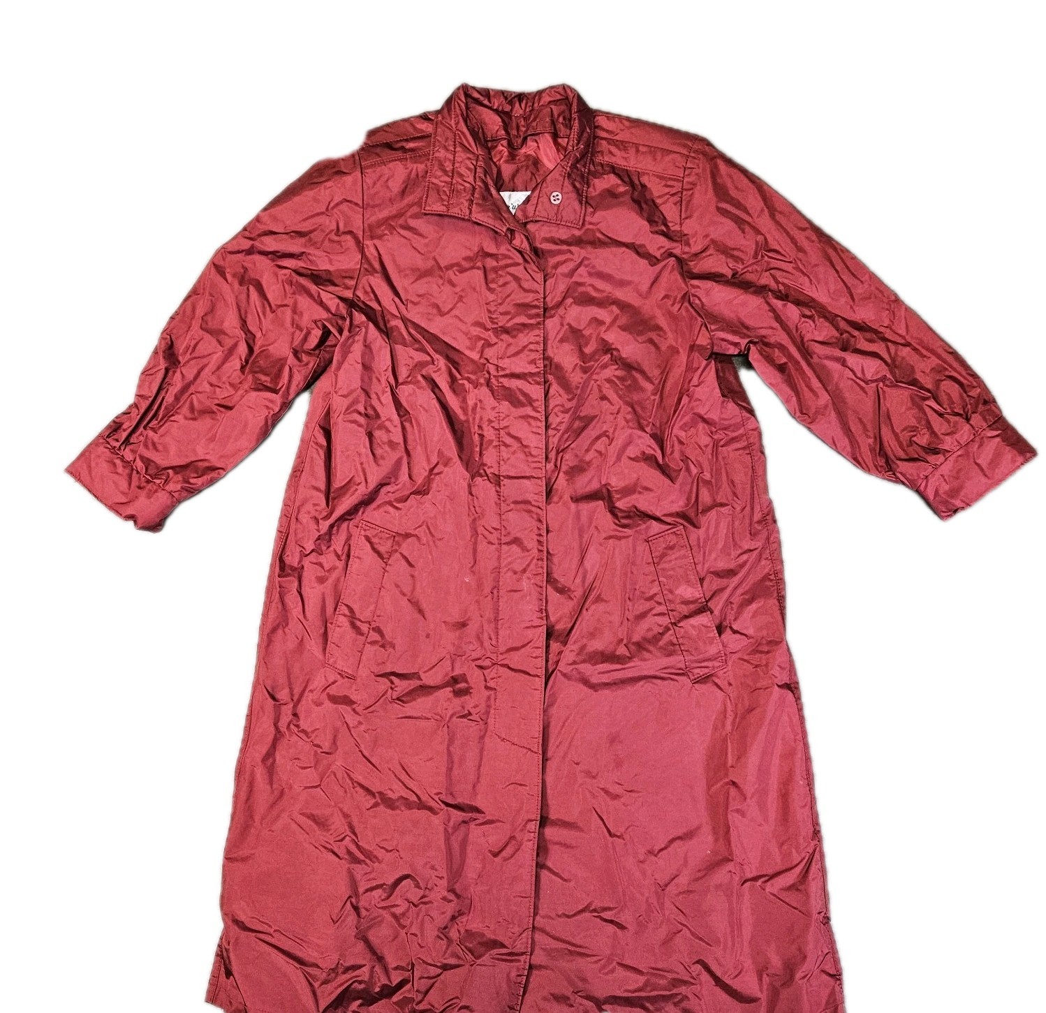 Vintage Nor&rsquo;wester Womens Trench Coat Jacket Made In Hong Kong Poly Blend