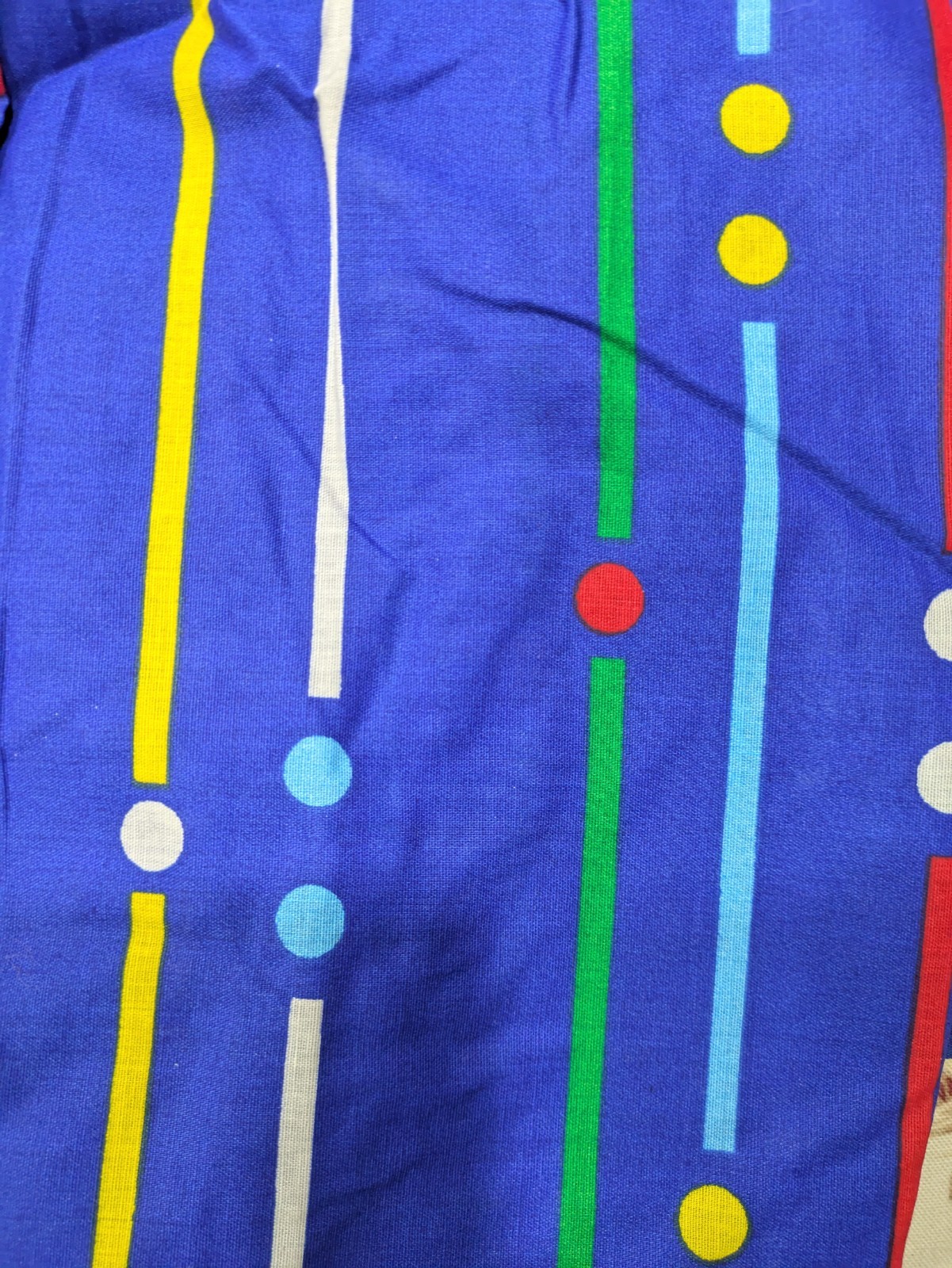 Vtg Models Coat Sz 10 Blue Multicolor House Dress Sailor Collar Snap Front NEW