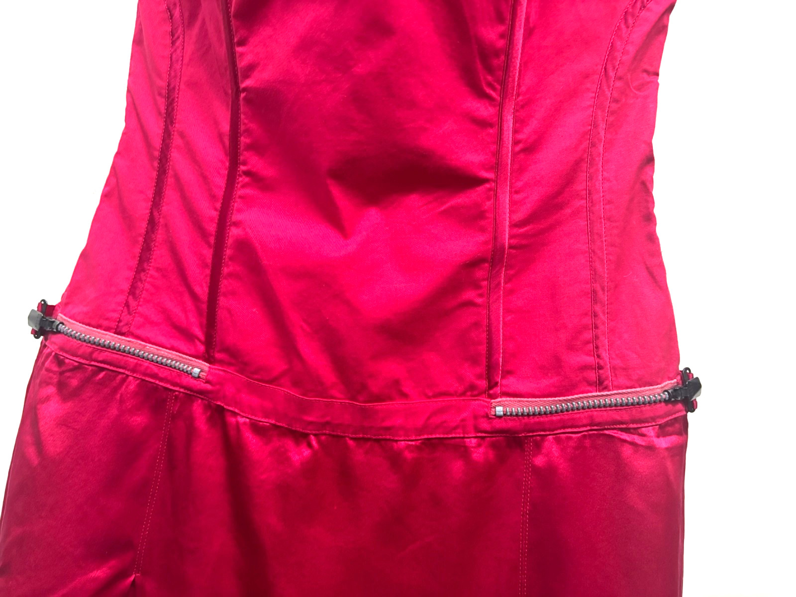 Ted Baker Y2K Gothic Witchy Corset Red Bustier Dress Dark Feminine S