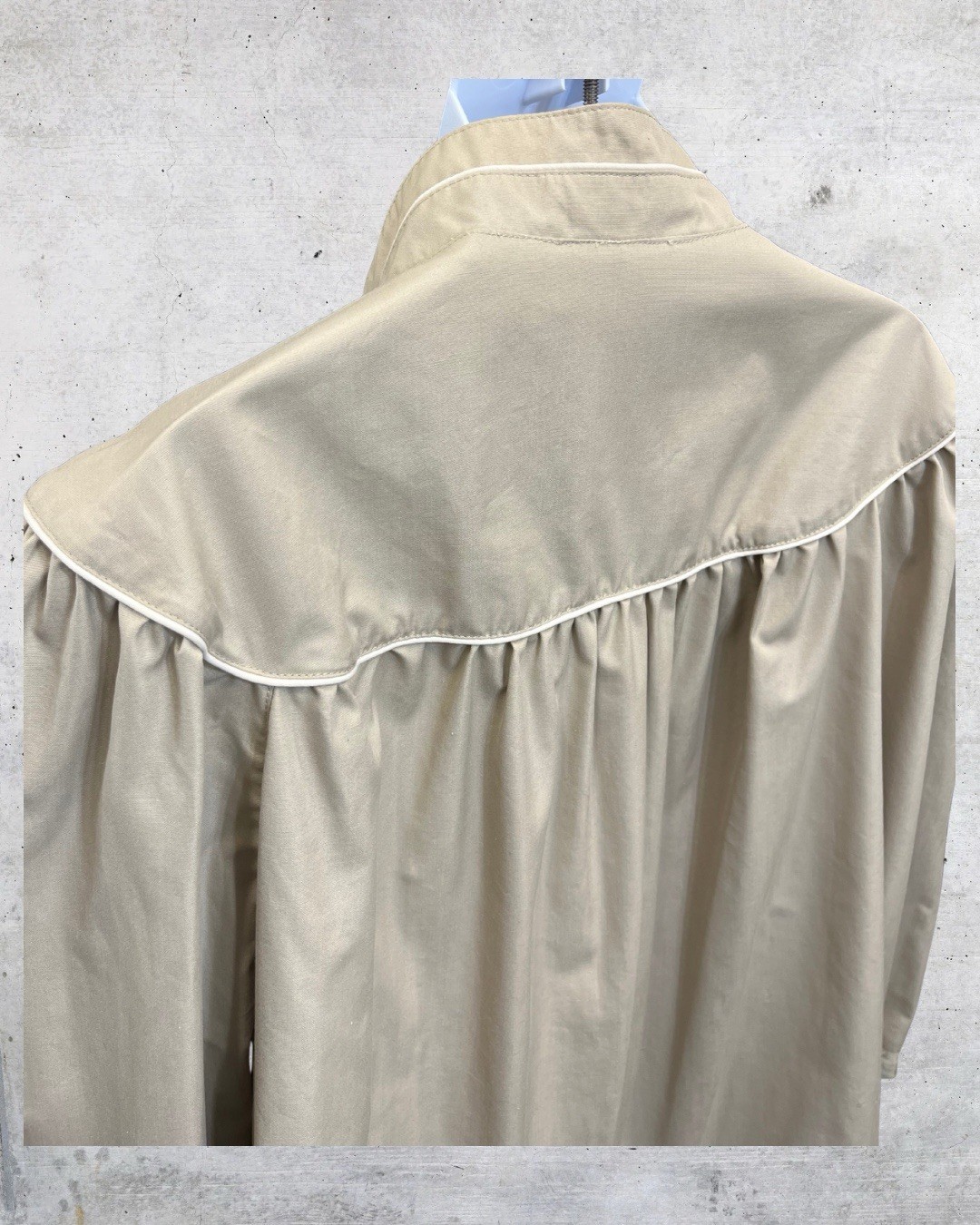Vintage Misty Harbor Oversized Utility Coat Medium Neutral 80s 90s Lightweight