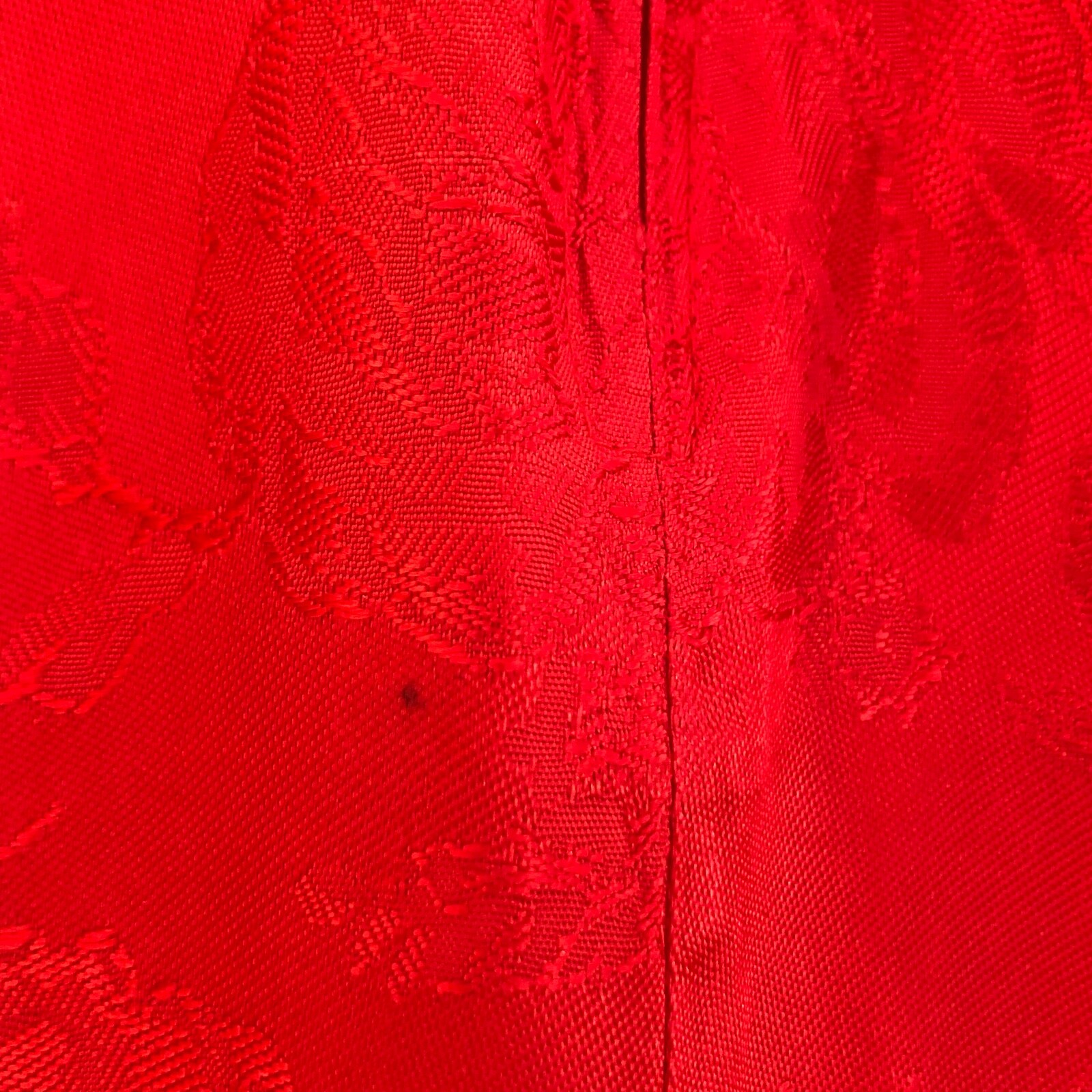 VINTAGE WAYNE DIAMONDS RUN Womens S Red Dress Embossed Flower Button Zip Back