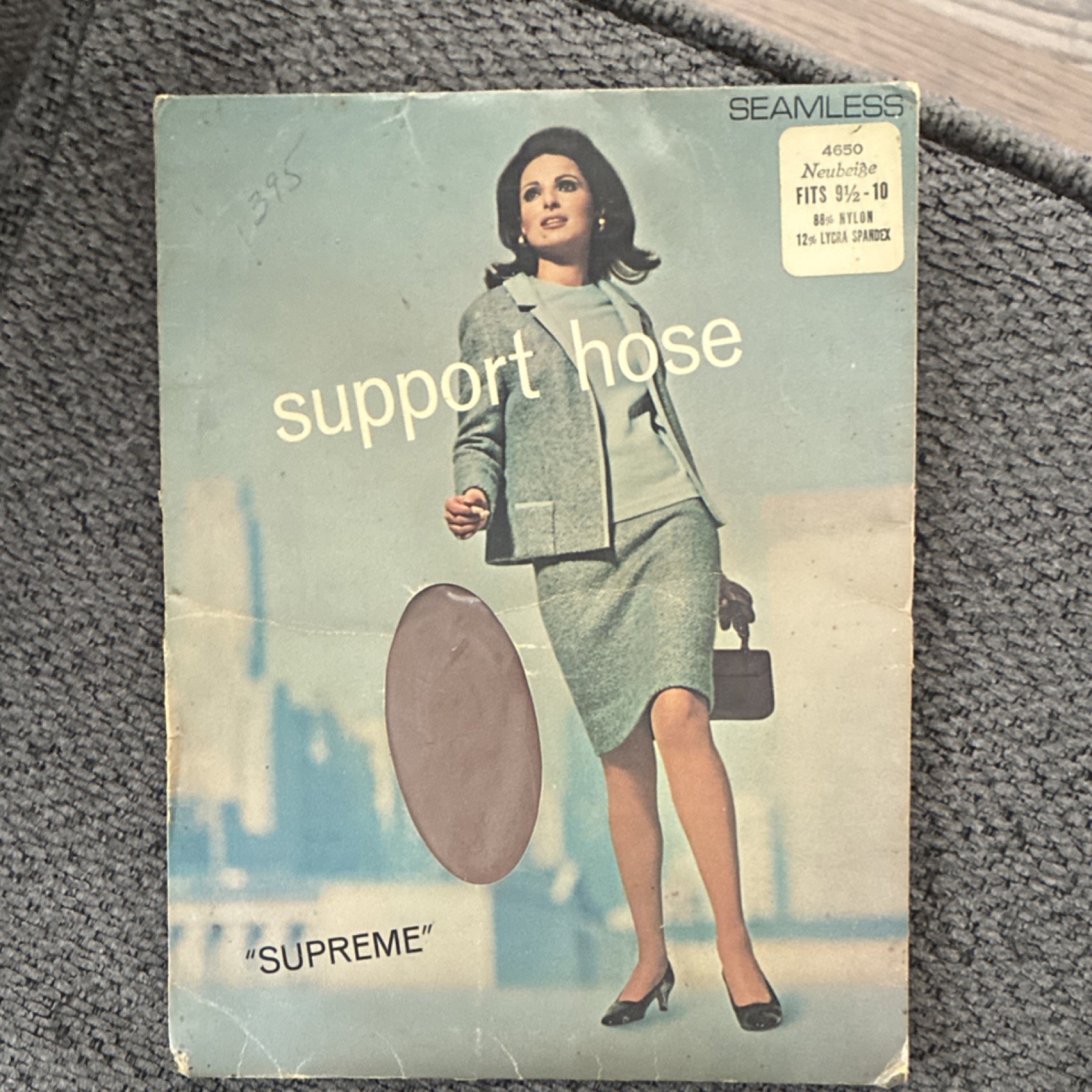 SUPREME Support Hose Seamless 4650 Neubeige 88% Nylon 12% Lycra Size 9½-10