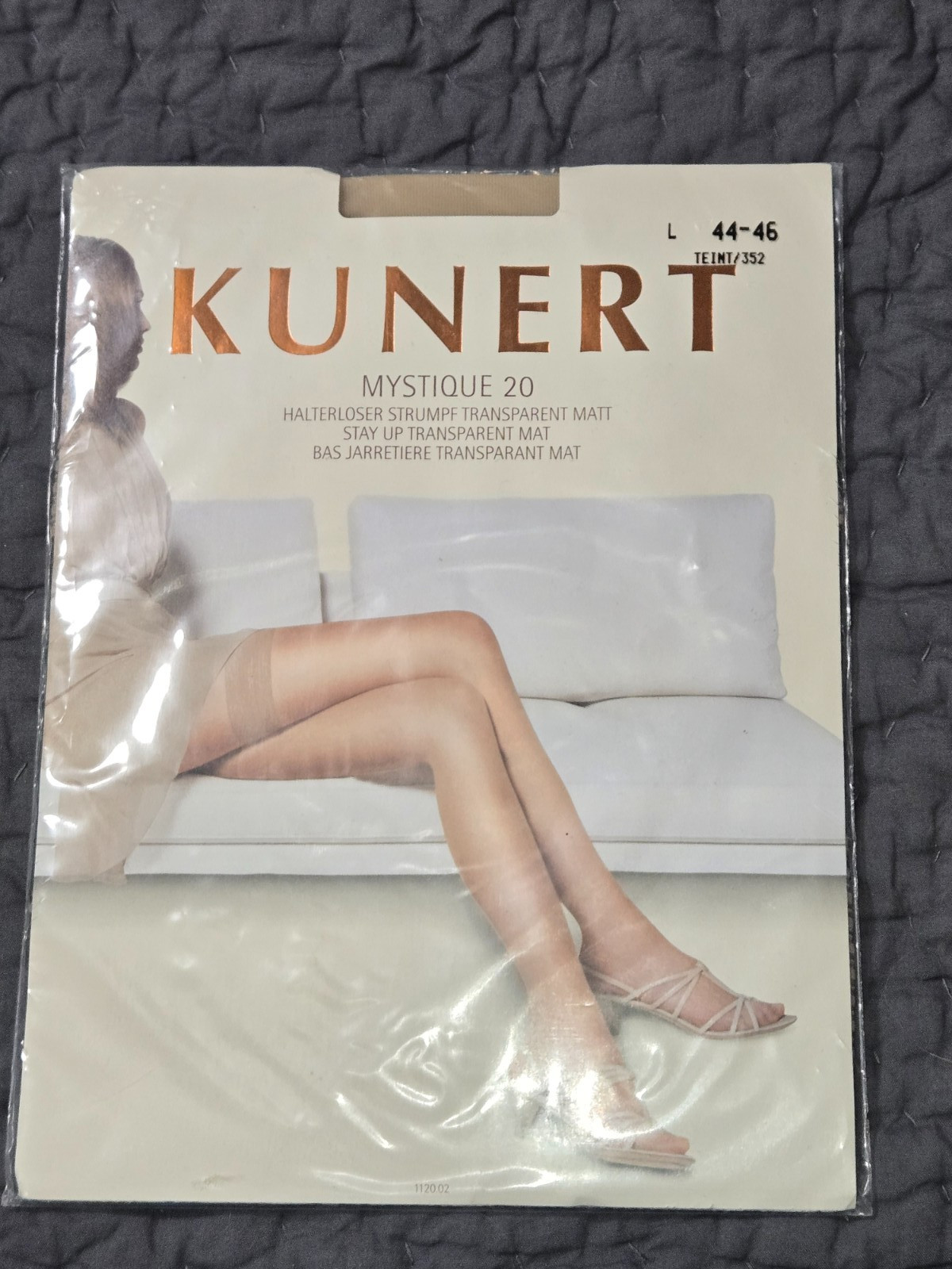 Vintage New KUNERT Mystique 20 Thigh Highs 44-46 Teint/352
