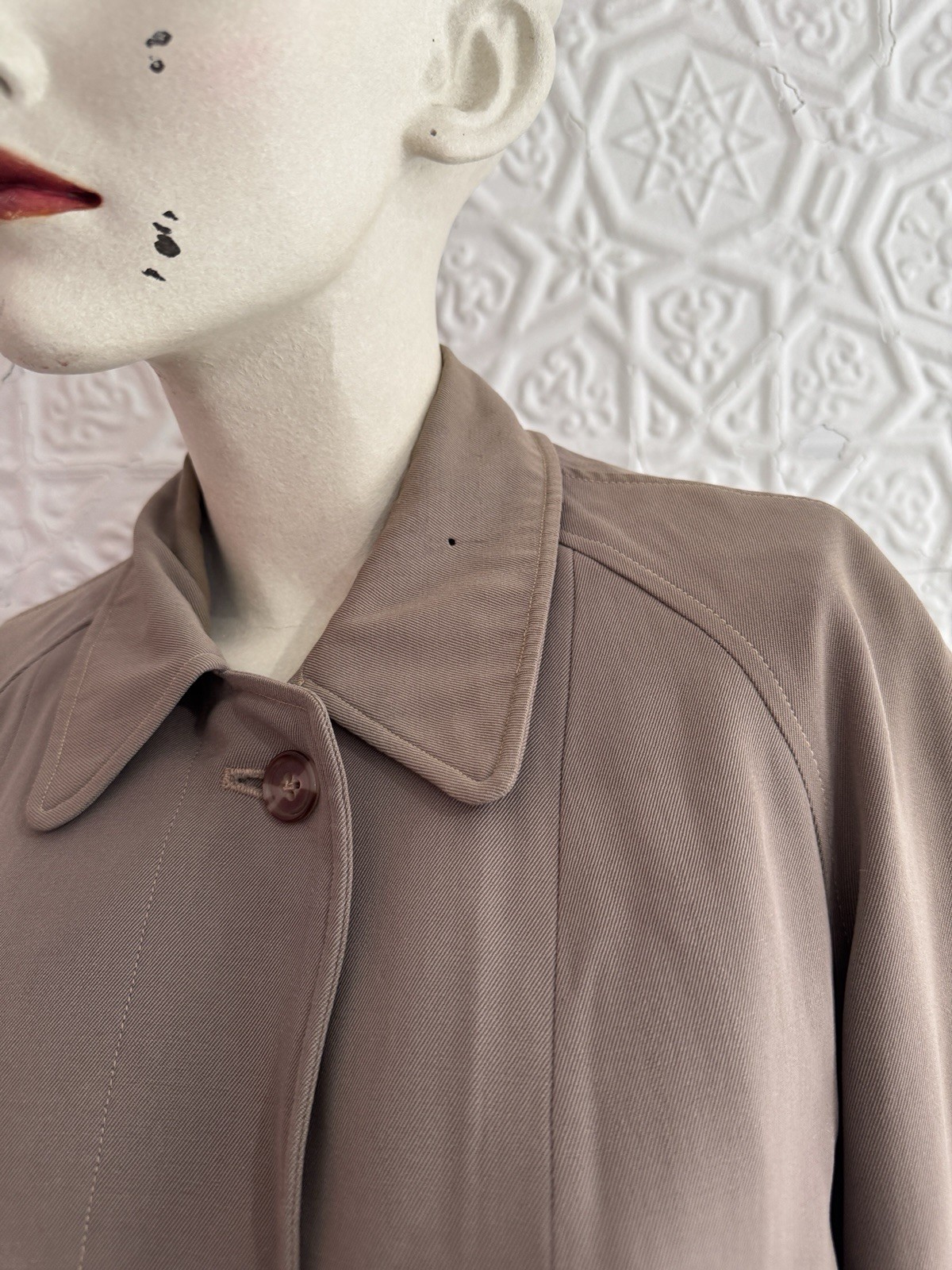 Original Vintage Mac-Chas Macintosh Overcoat-1940s-Rain-Beige-As is-Winter Coat