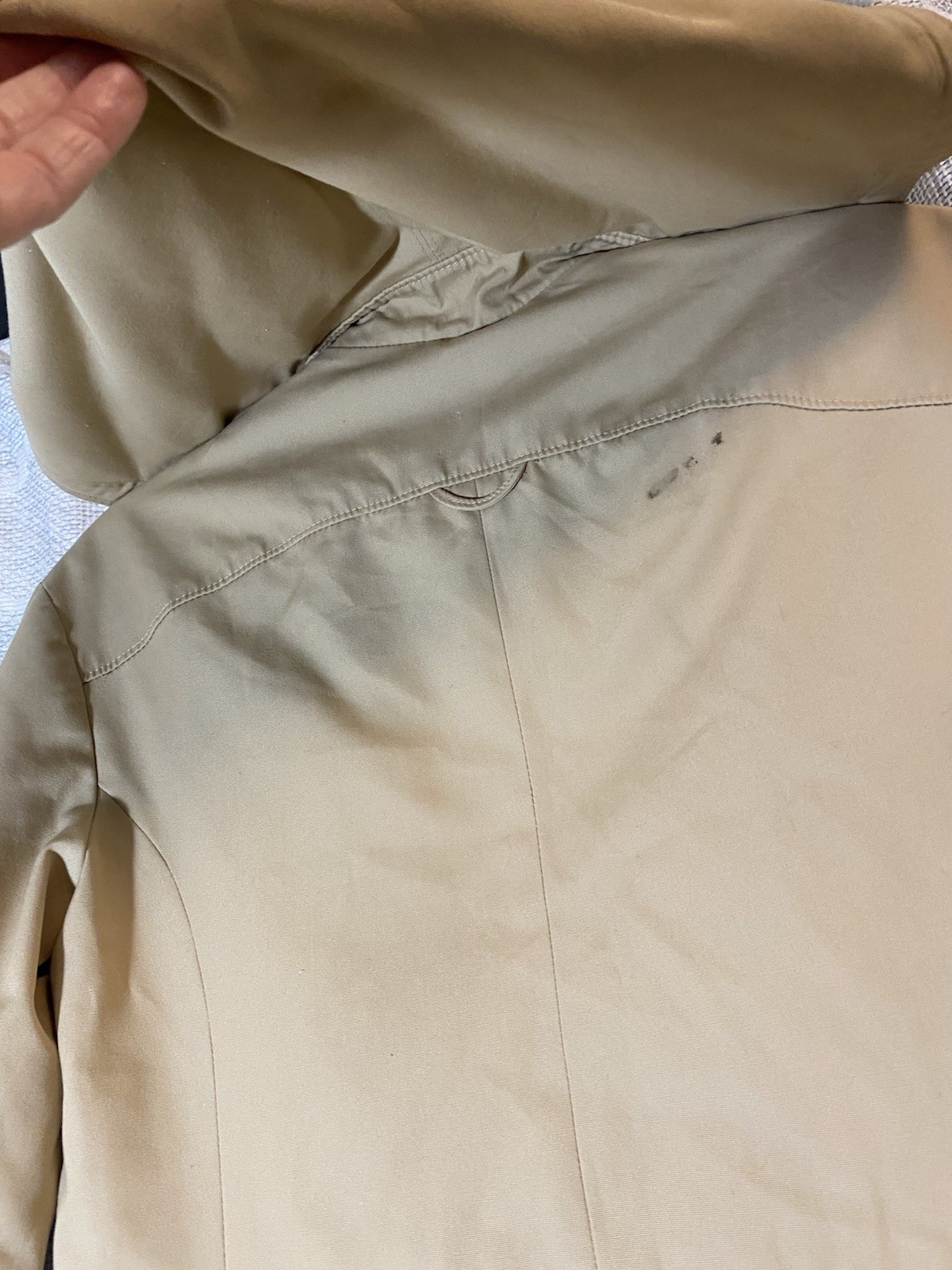 Vintage Eitenne Aigner All Weather Rain Coat With Oversize Hood & Drawstring
