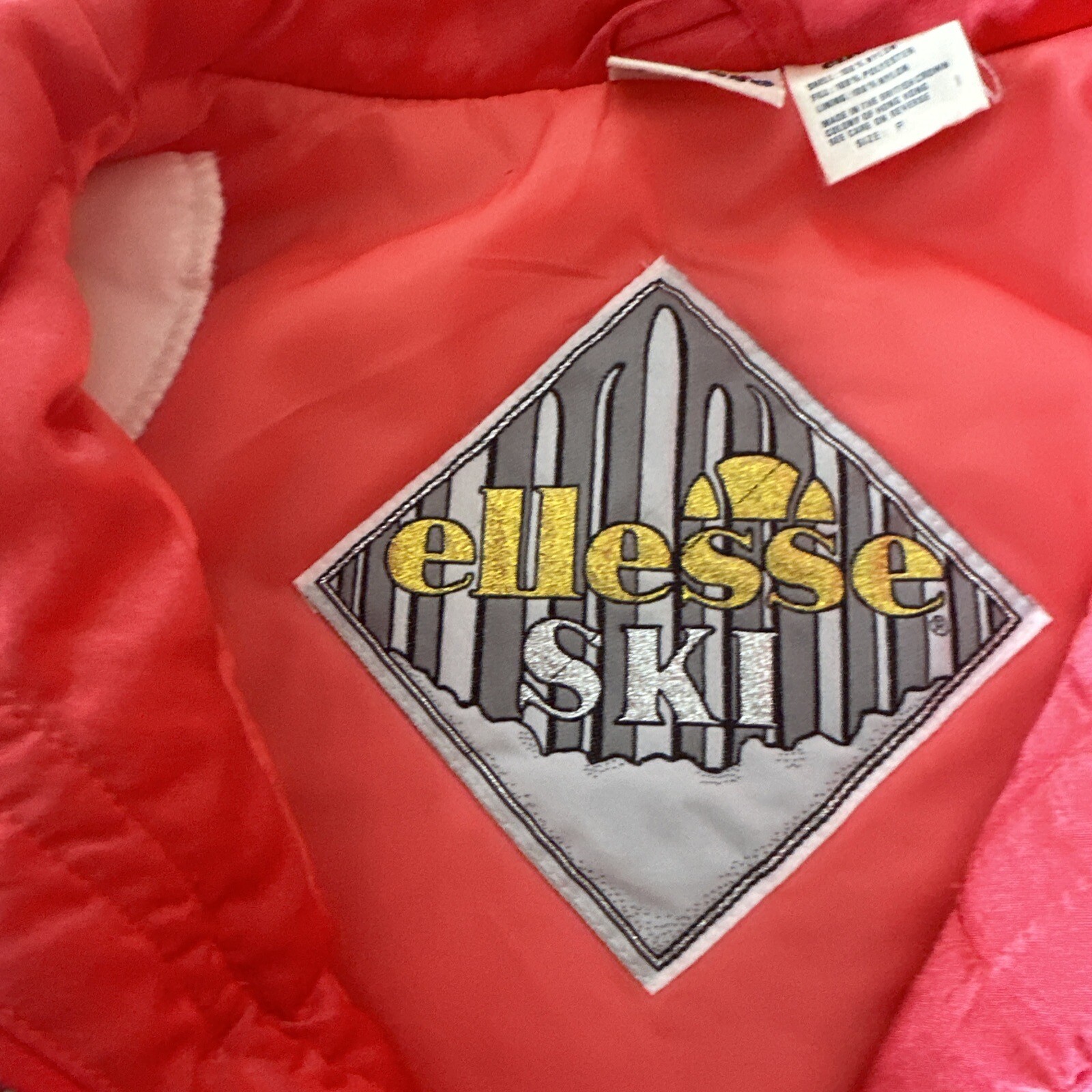 Vintage Ellesse Pullover Ski Jacket Petite Aztec Embroidered Thinsulate 90&rsquo;s