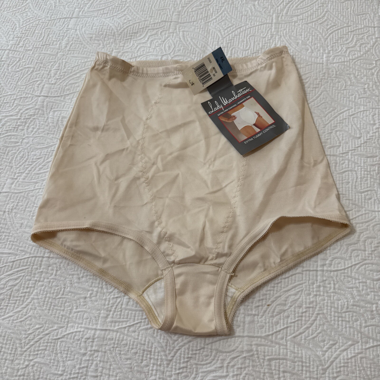 NWT Vintage Panty Shaper Girdle Brief Lady Manhattan ILGWU Stamp USA Made Sz 4XL