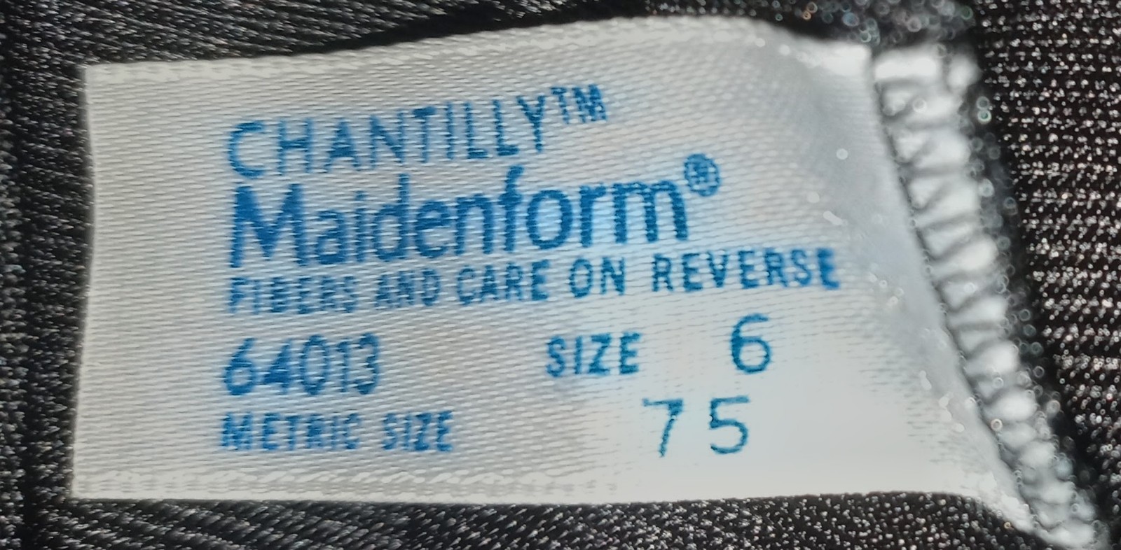 Vintage Maidenform Chantilly Panties Black Lace Trim Women&rsquo;s Size 6 Underwear