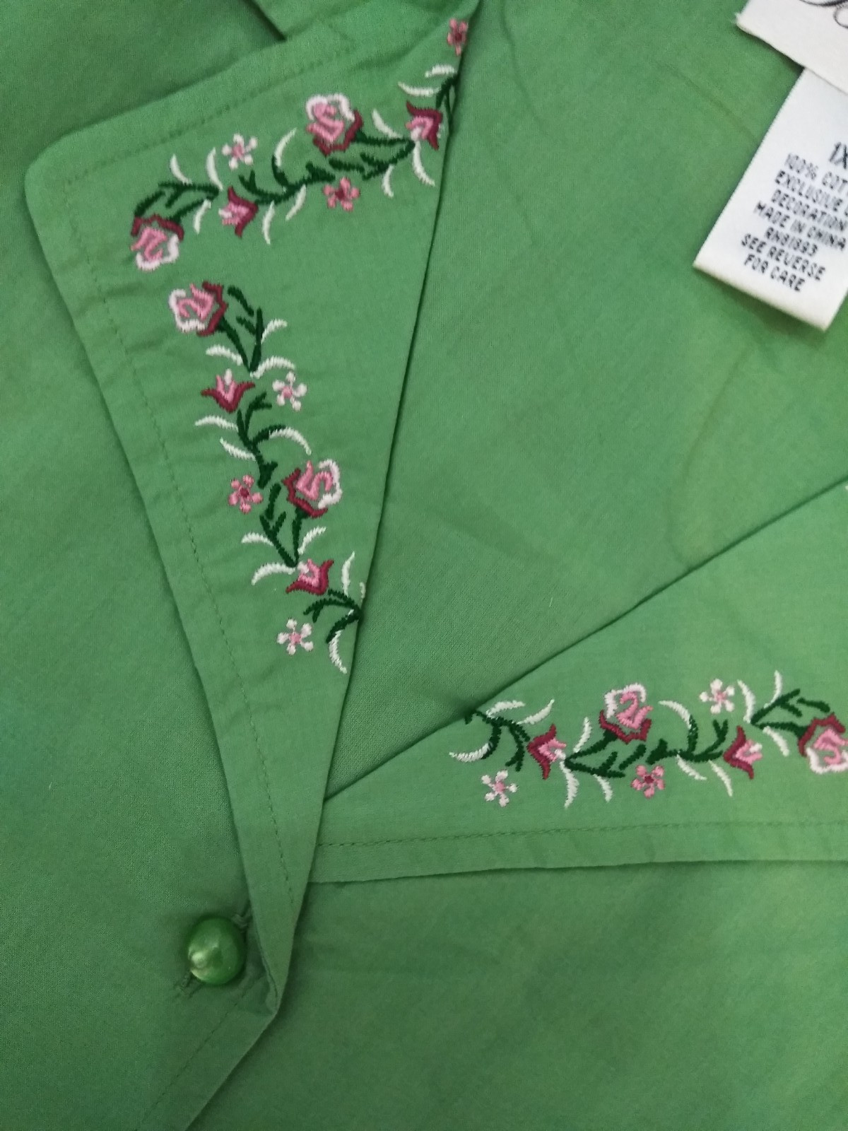 NEW Beguile WOMEN&rsquo;S Sleepwear 2-PIECE SET, GREEN W/ FLORAL ACCENT SIZE 1X