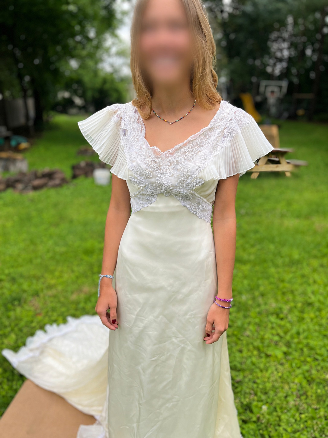 1970s William Cahill California Wedding Dress XS/sz 0, Cream Color