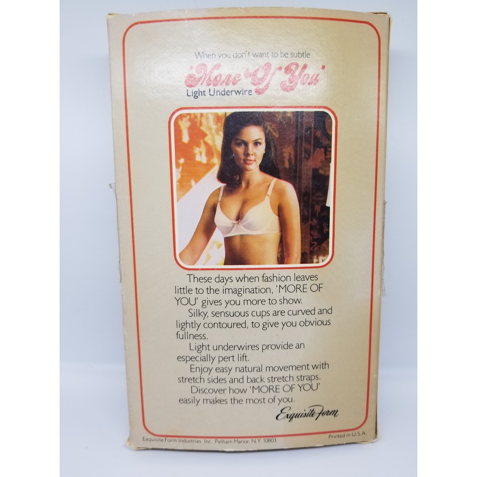Deadstock Vintage Exquisite Form « More of You » Bra 38D In Box