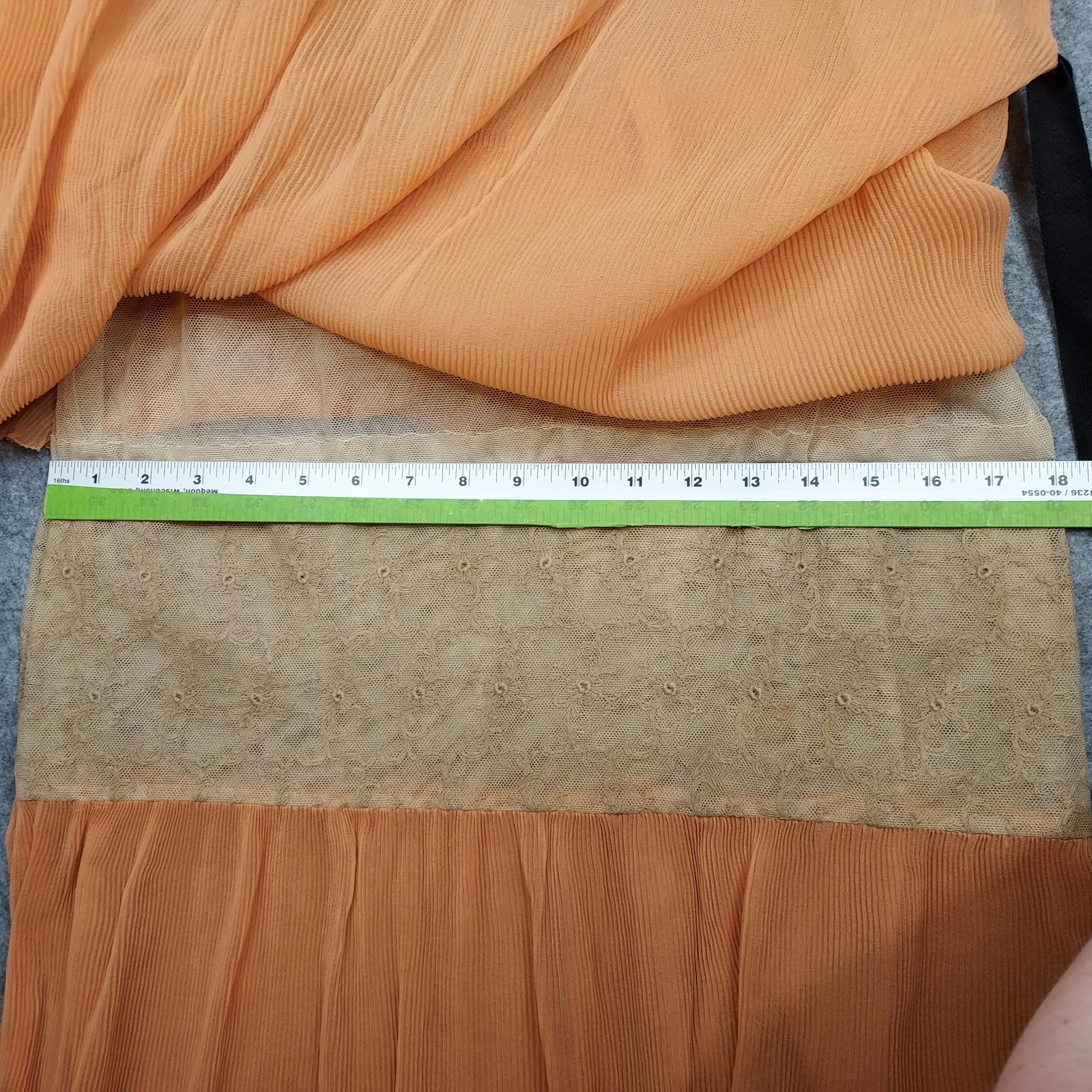 1910s Flapper Dress Lace Chiffon Authentic Peach Sash Titanic True Vintage