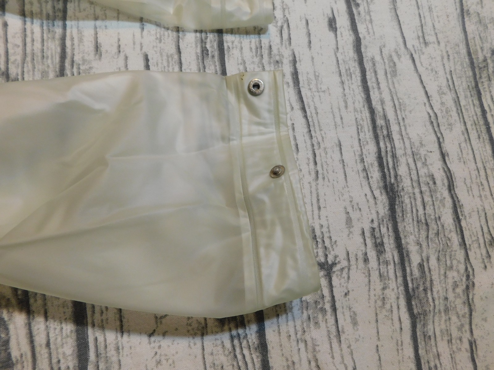 VTG CLEAR RAIN JACKET 60&rsquo;s 70&rsquo;s ZIP POCKETS SPORTS TRANSPARENT MENS WOMENS sz S