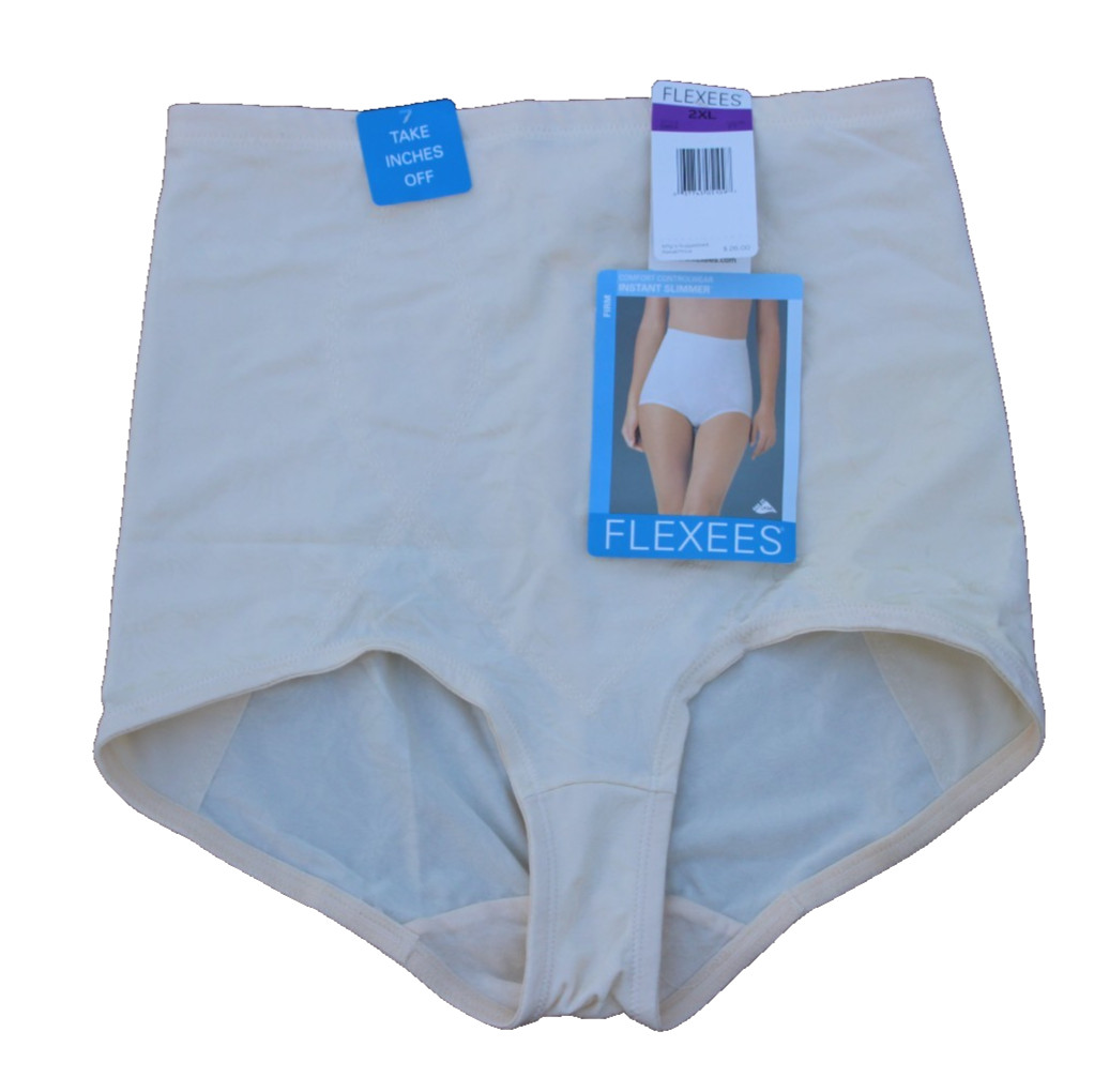 Vntg Flexees Firm Control Instant Slimmer Nude Brief Girdle XXL Style #6854 NWT