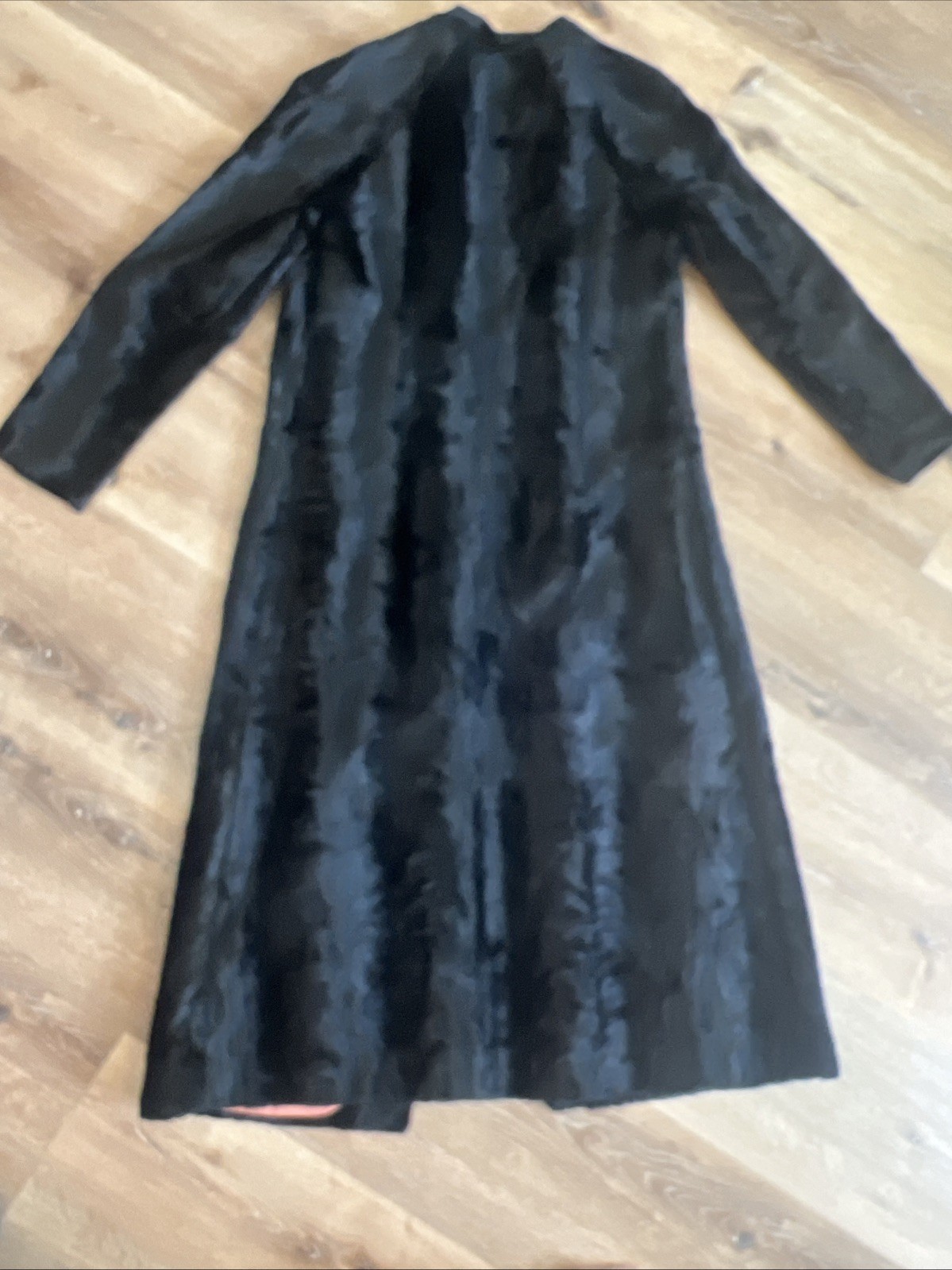 Vintage Faux Lamb Long Coat Evening