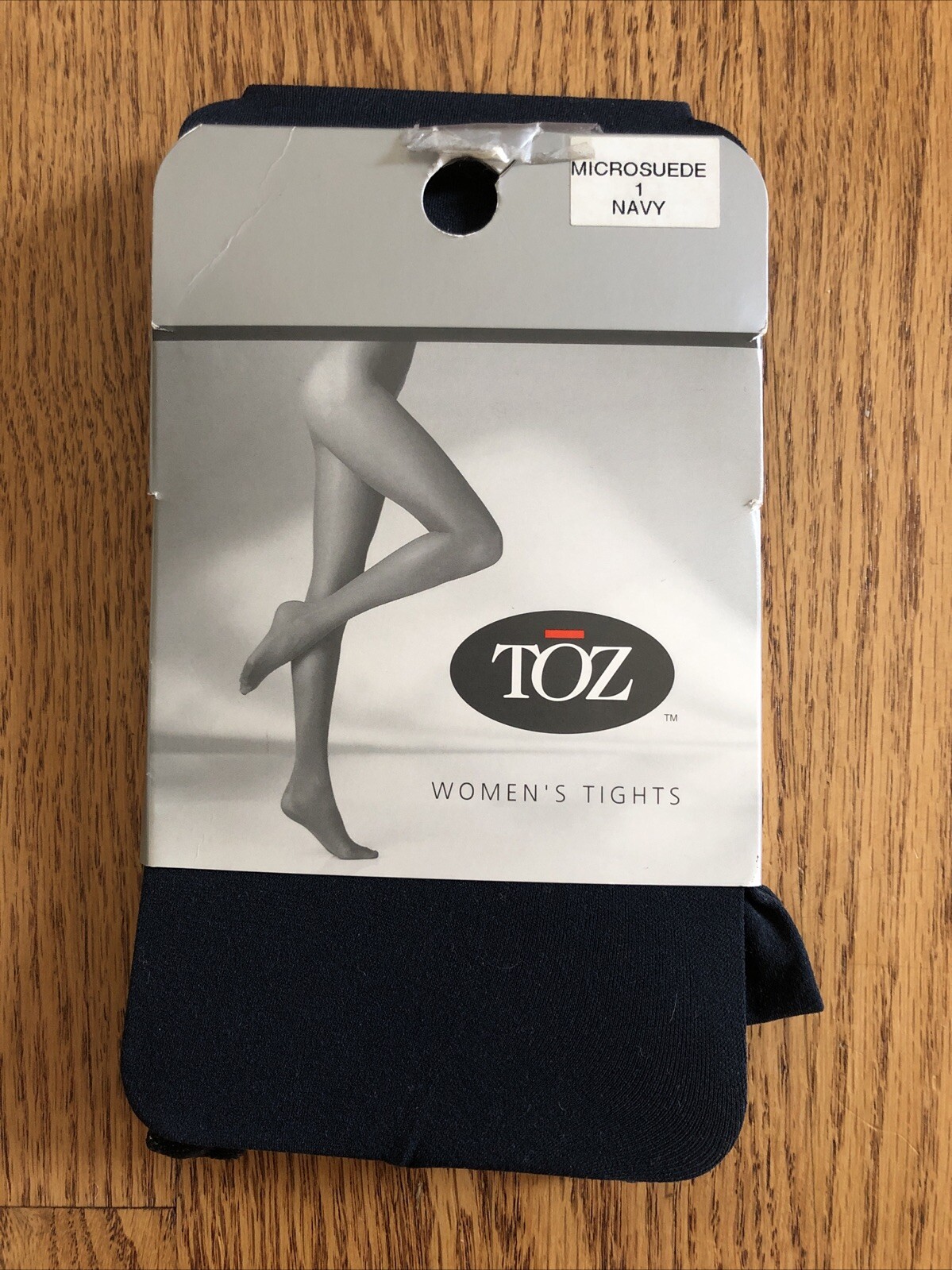 Vtg NWT 1990s TOZ Opaque Microsuede Microfiber Tights Size 1 Navy USA