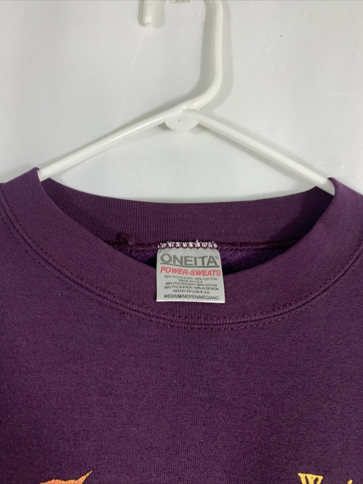 Vintage Oneita Medium Purple Fall Werther by Jules Massenet Opera 1997 Sweater