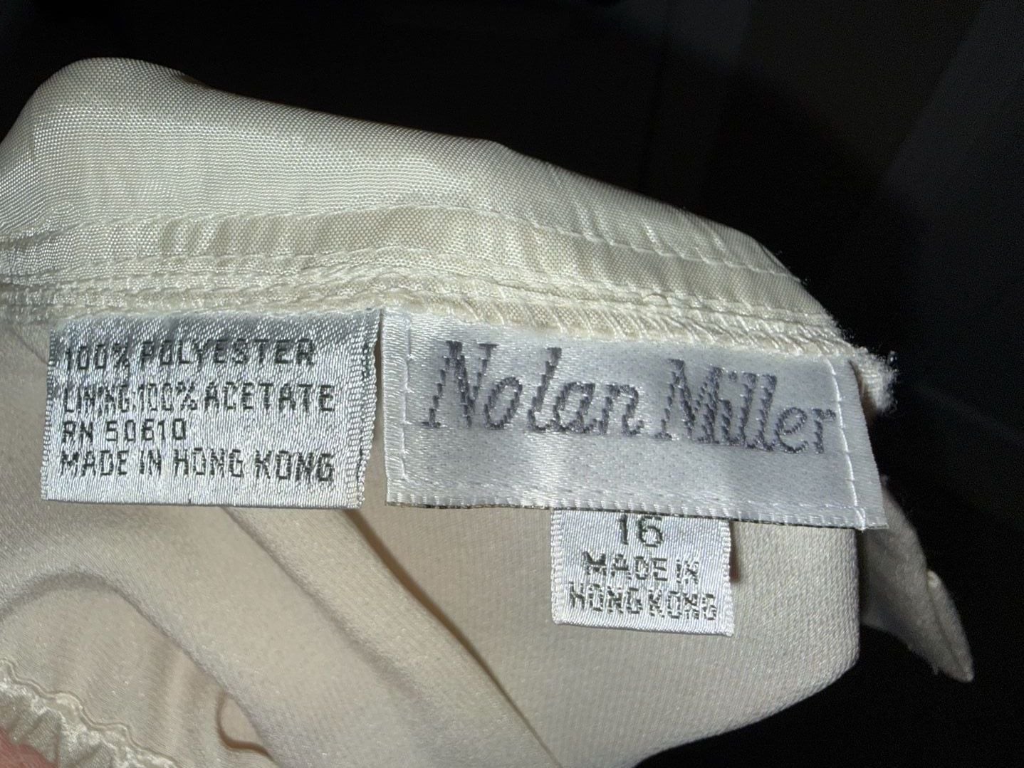 Nolan Miller Vintage Beaded Cream Satin Camisole Top