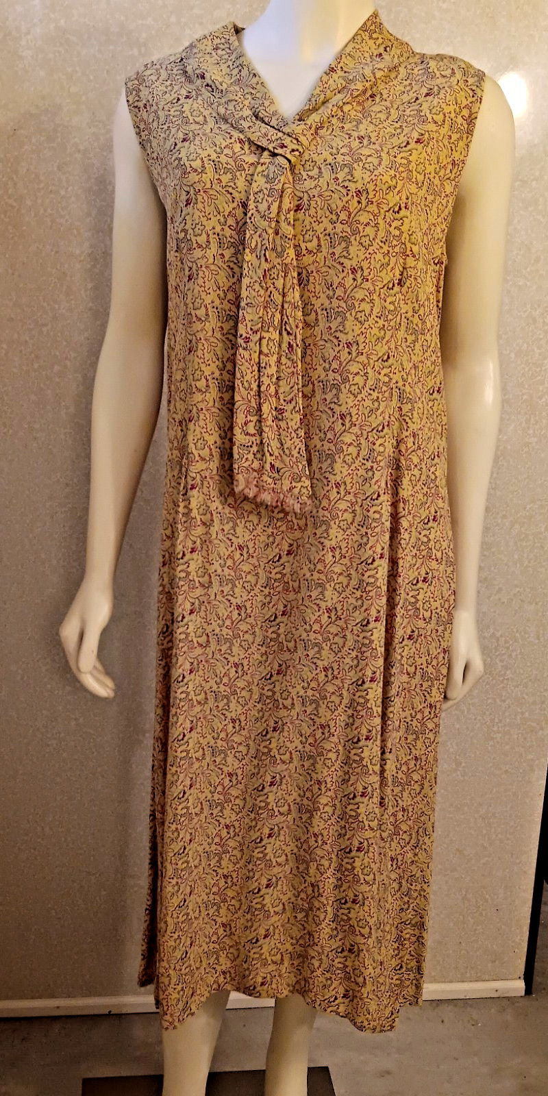 Vtg Styled – April Cornell, Rayon Midi Sundress Dress, Paisley Style Print, Sz L