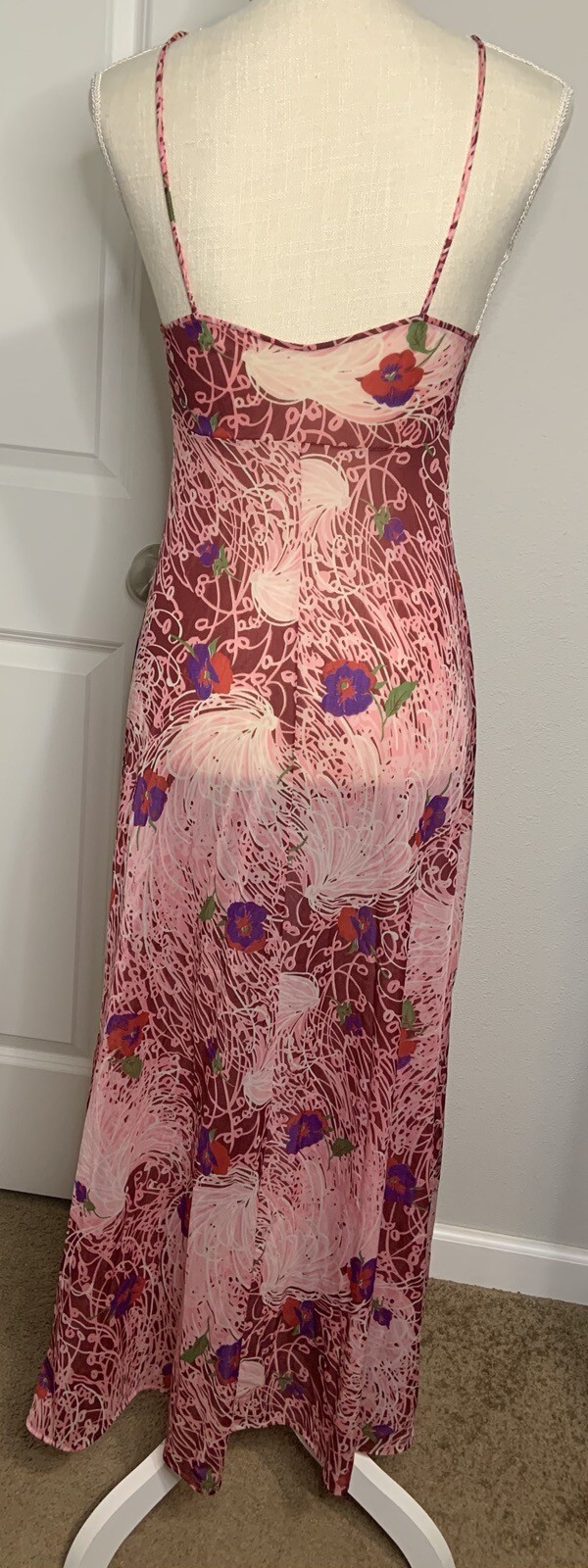 Vintage 70s Floral Slip Dress Size 32 Small Vanity Fair Made In USA 🇺🇸