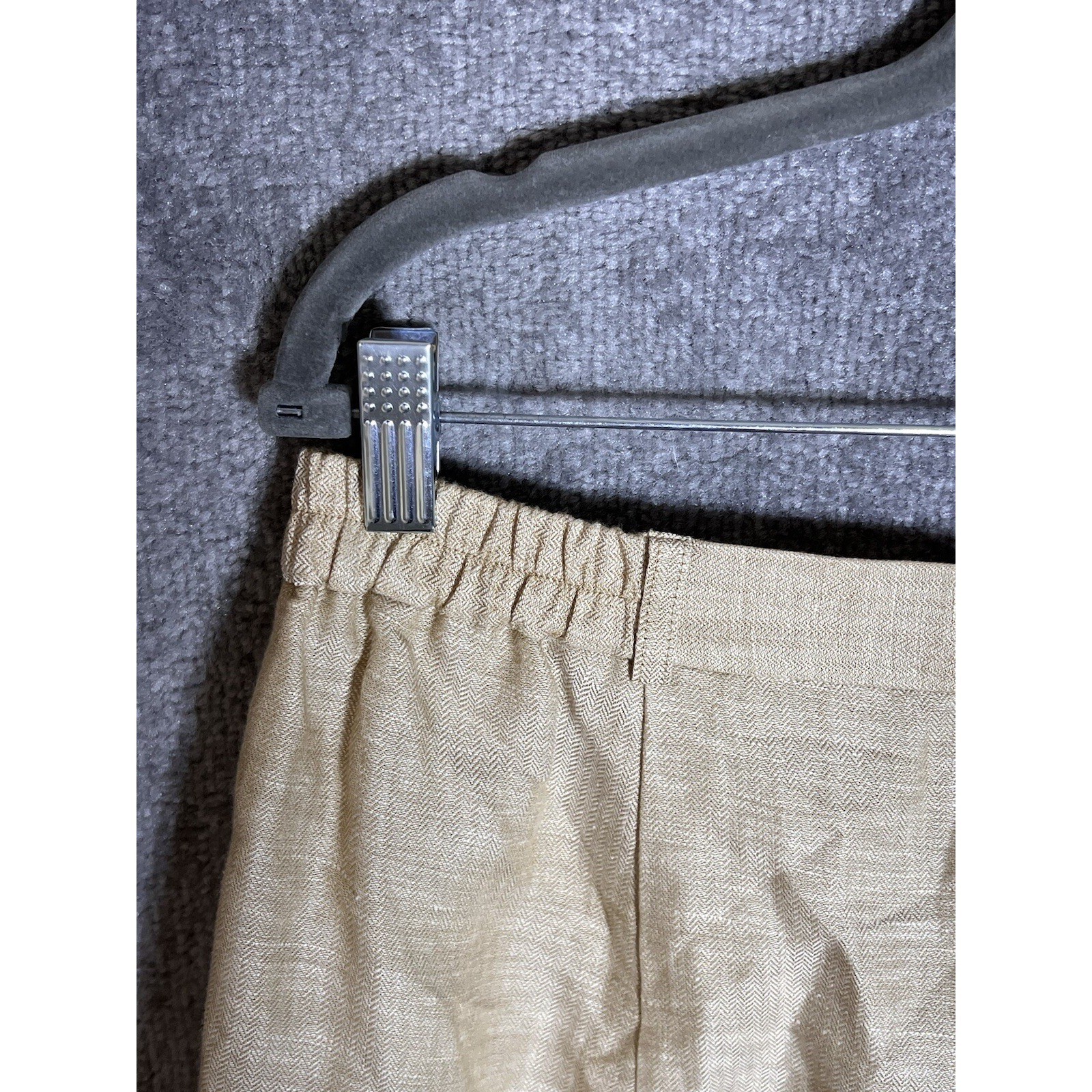 Vintage Rena Rowan Linen Blend Pleated Dress Pants Womens Size 16W Pockets Lined