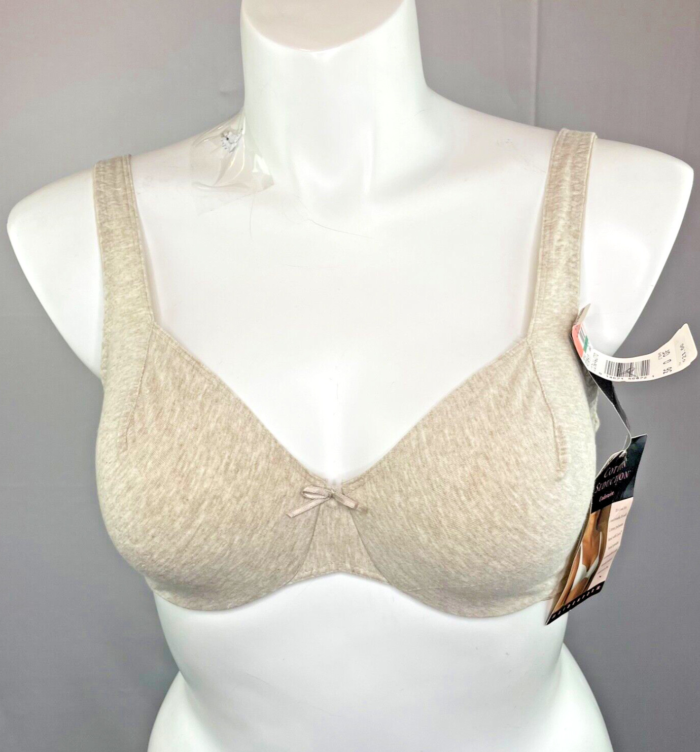 Maidenform 7849 Cotton Seduction Underwire Full Coverage Bra 36D Union made USA