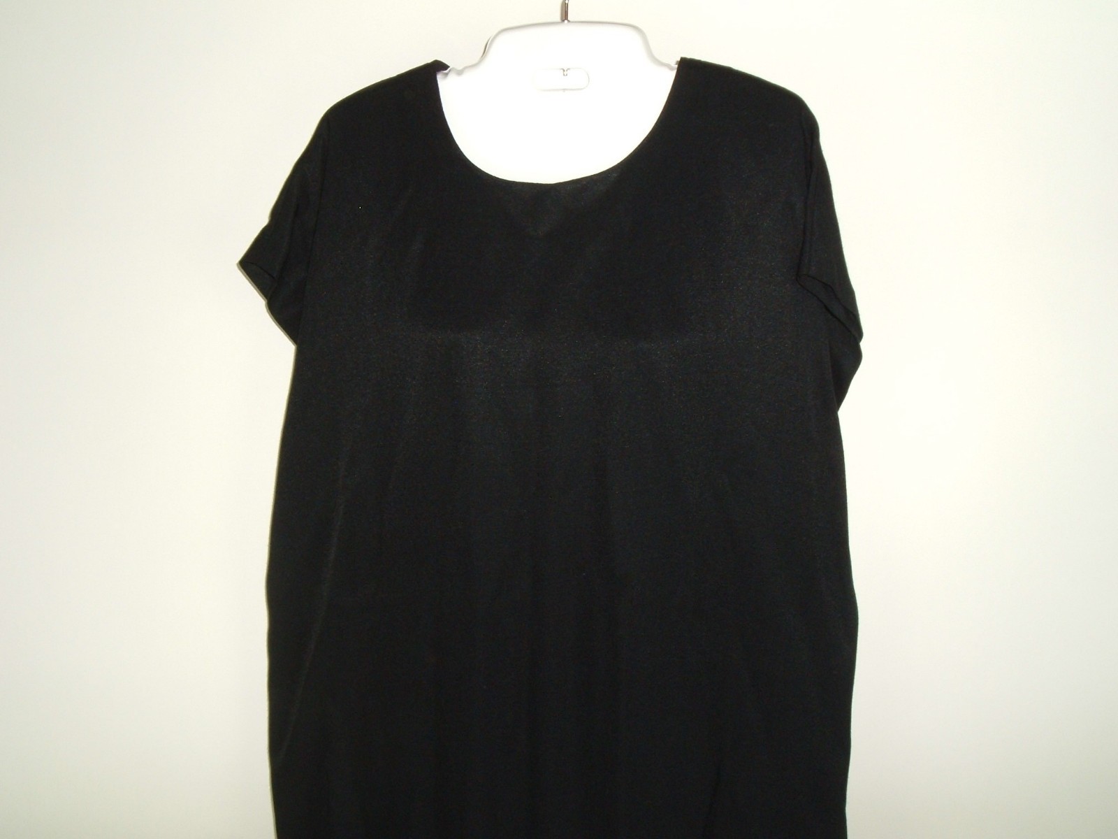Vintage Expose Calif 14 Black shift Dress LBD Goth Emo Rayon acetate lagenlook