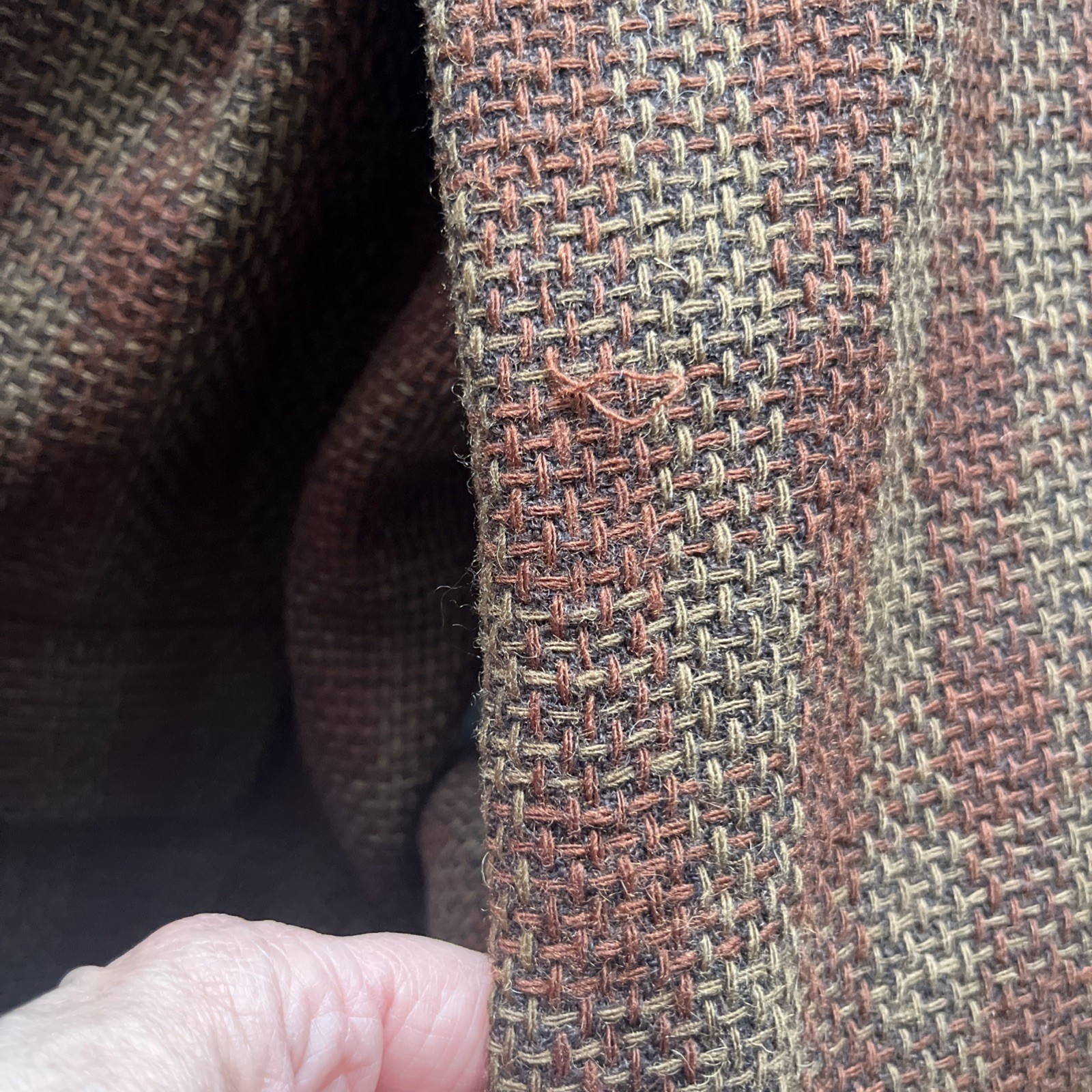 Vtg Size 12 HarveBernard By BernardHoltzman Br. Wool Tweed Dbl Breasted Jacket