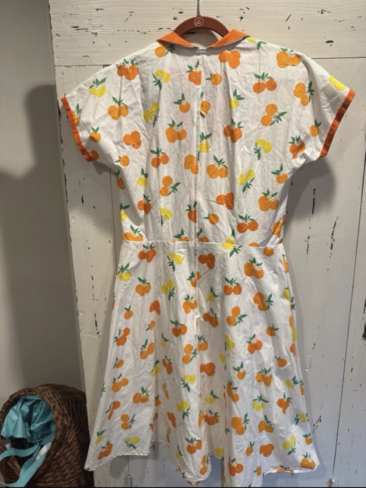 Vintage Handmade Orange And Lemon Dress