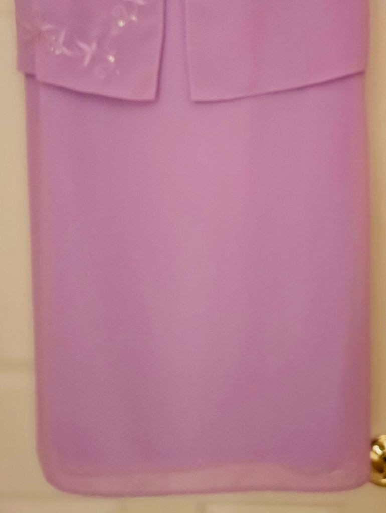 Another Thyme Purple Embroidered Dress~Beaded~ Layered ~ Lined ~Sz 8P~EUC