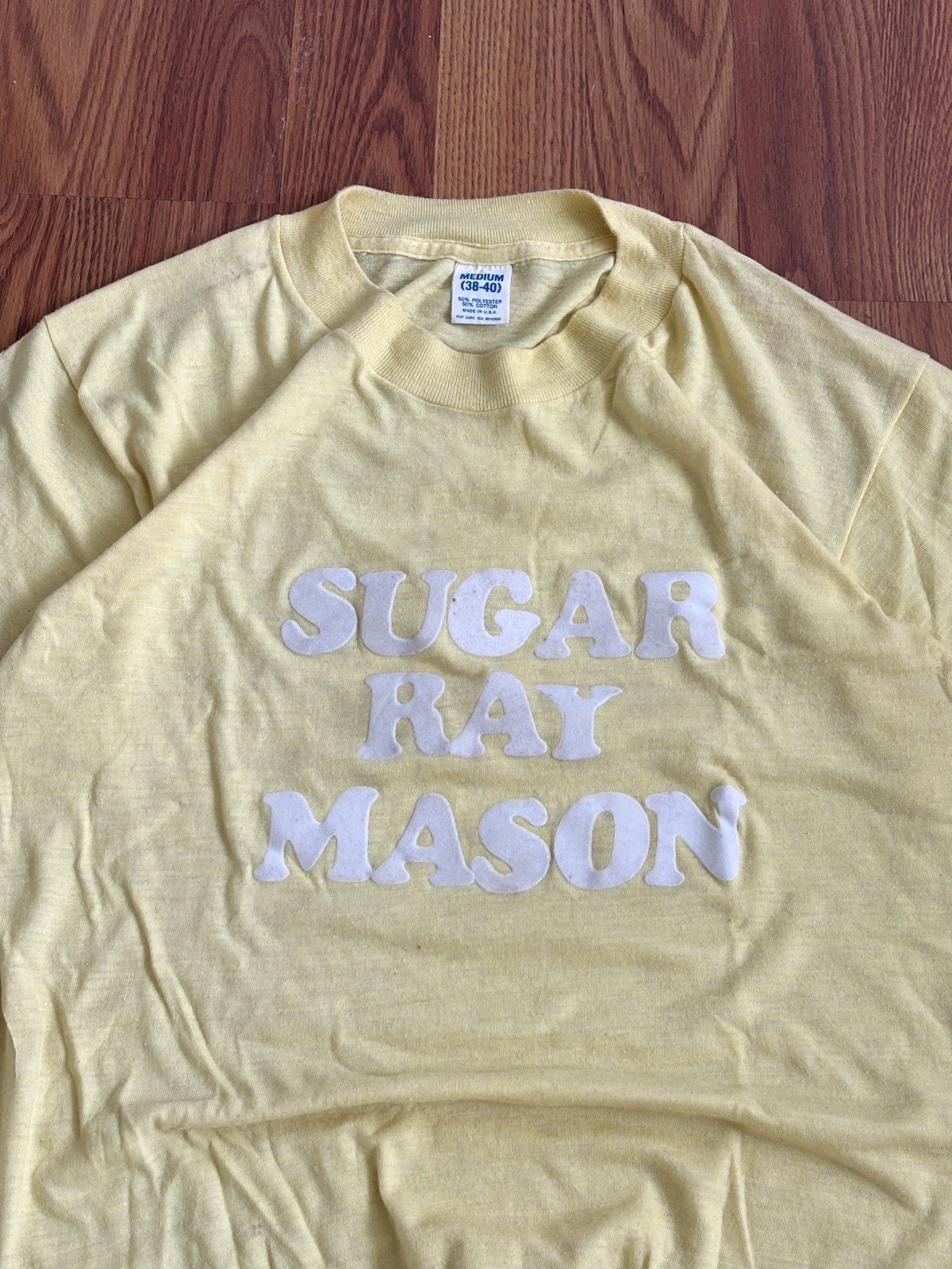 VTG 70s Boxing “Suger Ray Mason” Graphic Shirt S