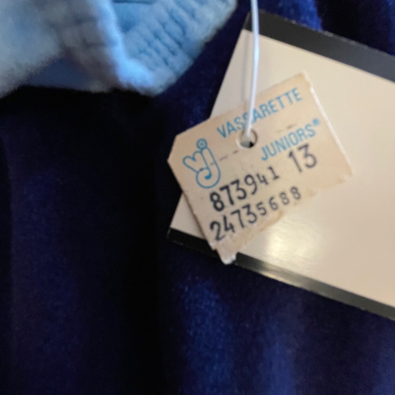 Vassarette Velvelour Junior size 13 House Robe Gown BLUE Vintage Made in USA