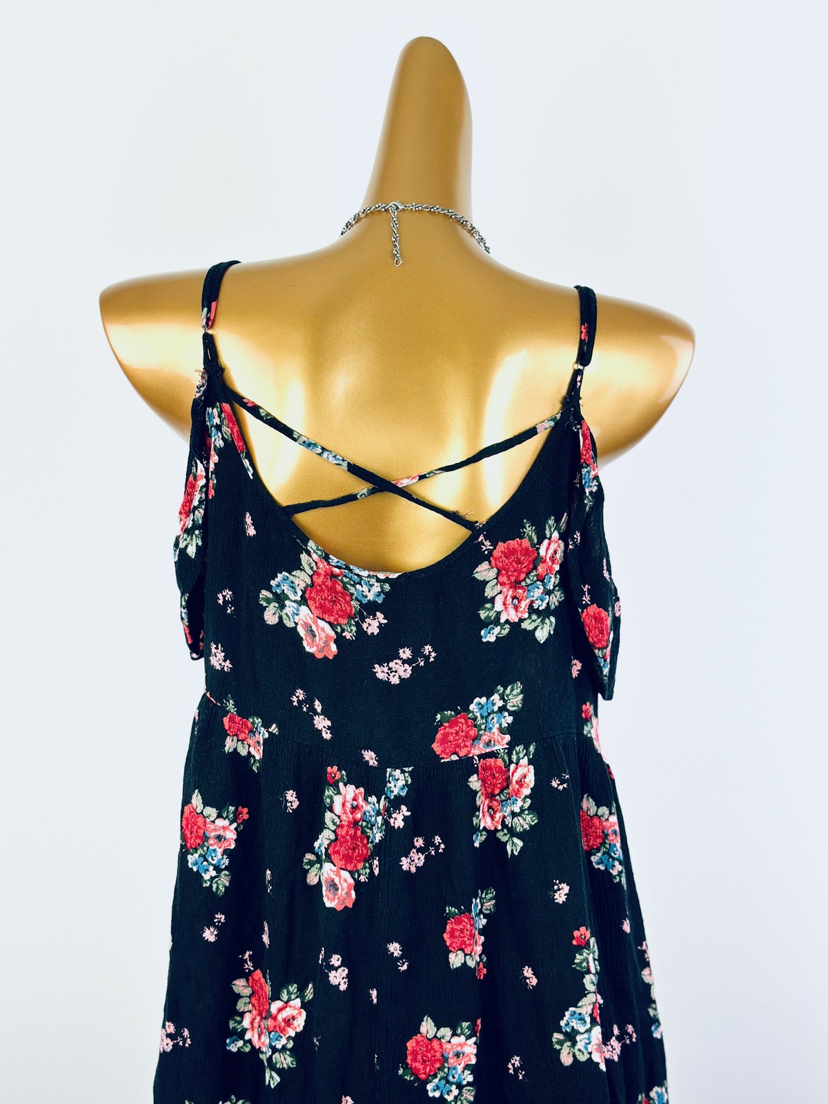 Vintage VTG 90s grunge dress floral print prairie mini sundress
