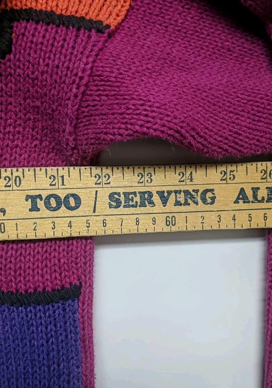 Vintage Reference Point Puzzle Pieces Color Block Sweater Sz M Medium