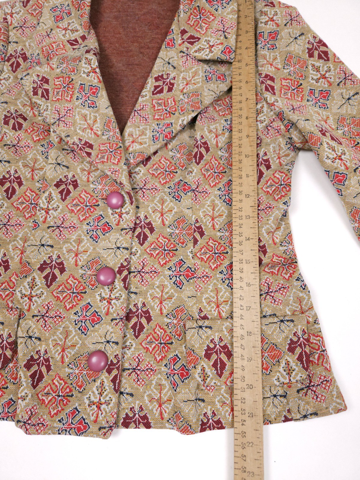 Paula Brooks Vintage 70s Double Knit Polyester Blazer Jacket Women&rsquo;s S