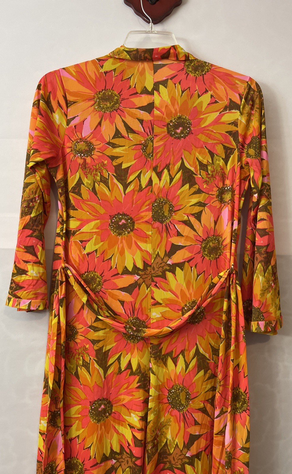 Vintage 1960s PINEHURST LINGERIE Womens Large Floral Hippie Jumpsuit! A5976
