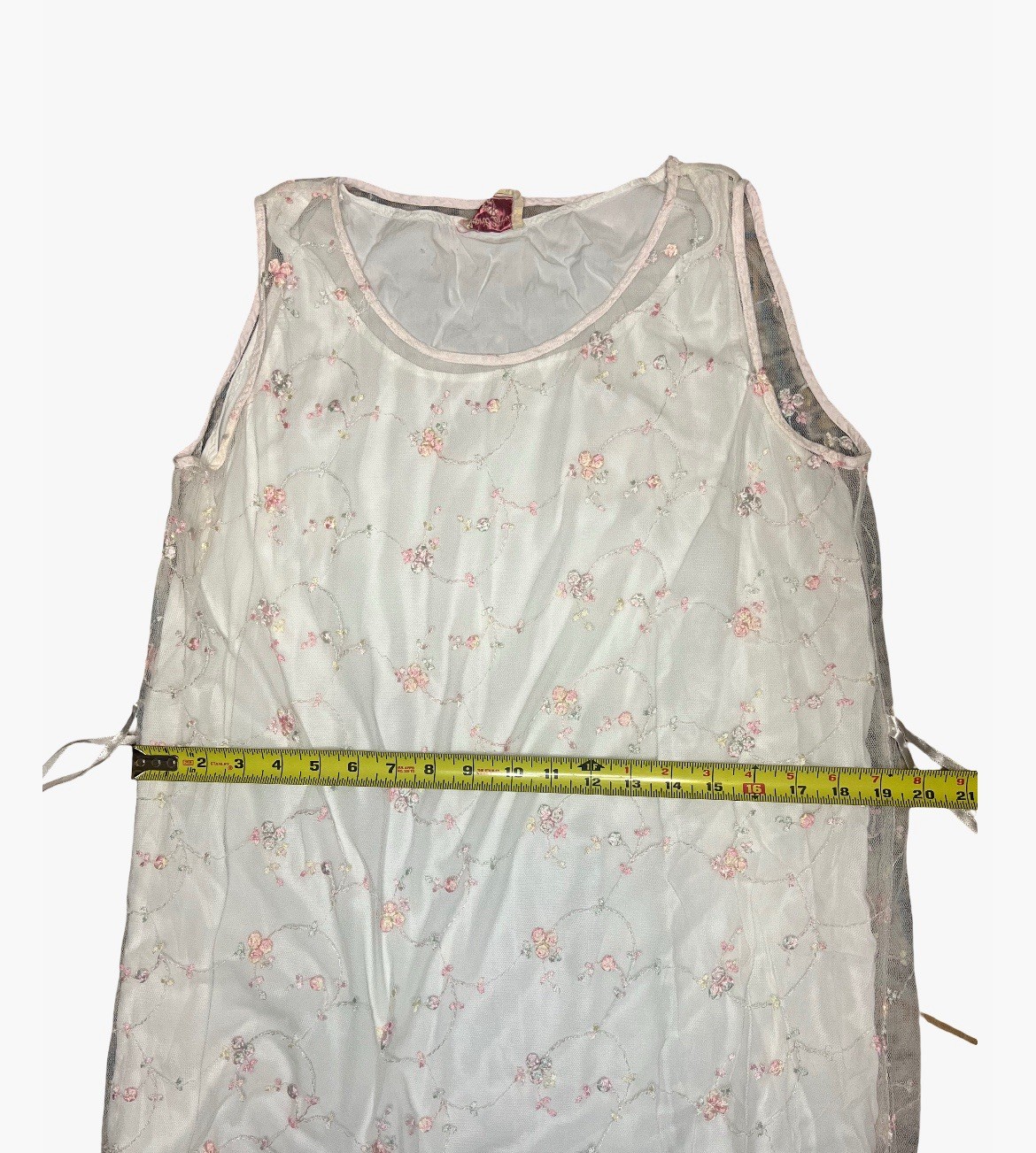 Vintage April Cornell Embroidered Romantic Long Dress Rare Size M Boho Cottage