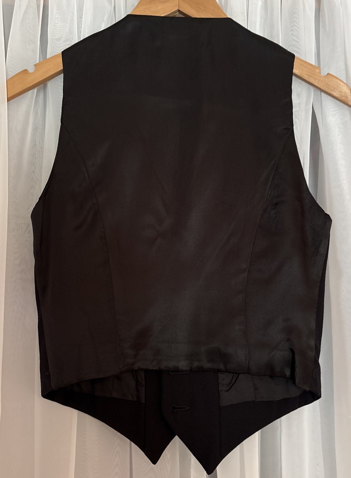 Vintage Roncelli Couture Vest Black Wool Rare Classic Staple Wardrobe Piece 12