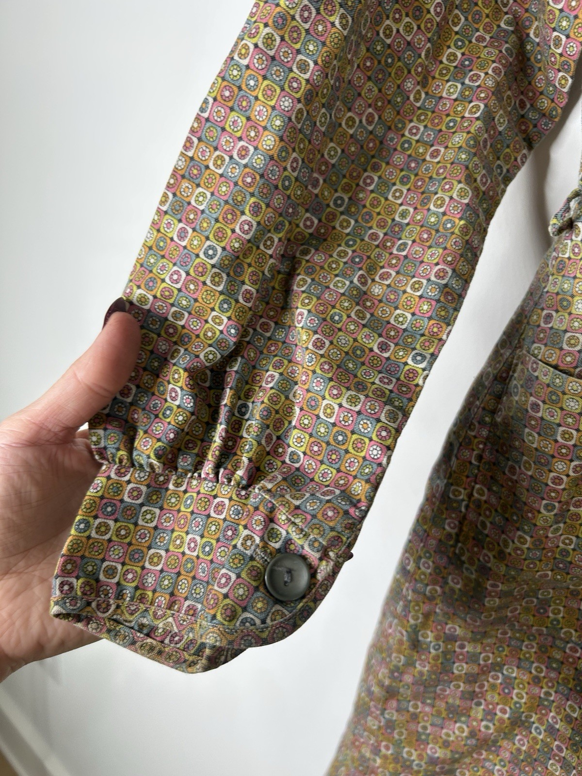 Vintage 1960’s Dress Women’s Multicolor Pattern Aline Fit Flare Everyday Causal