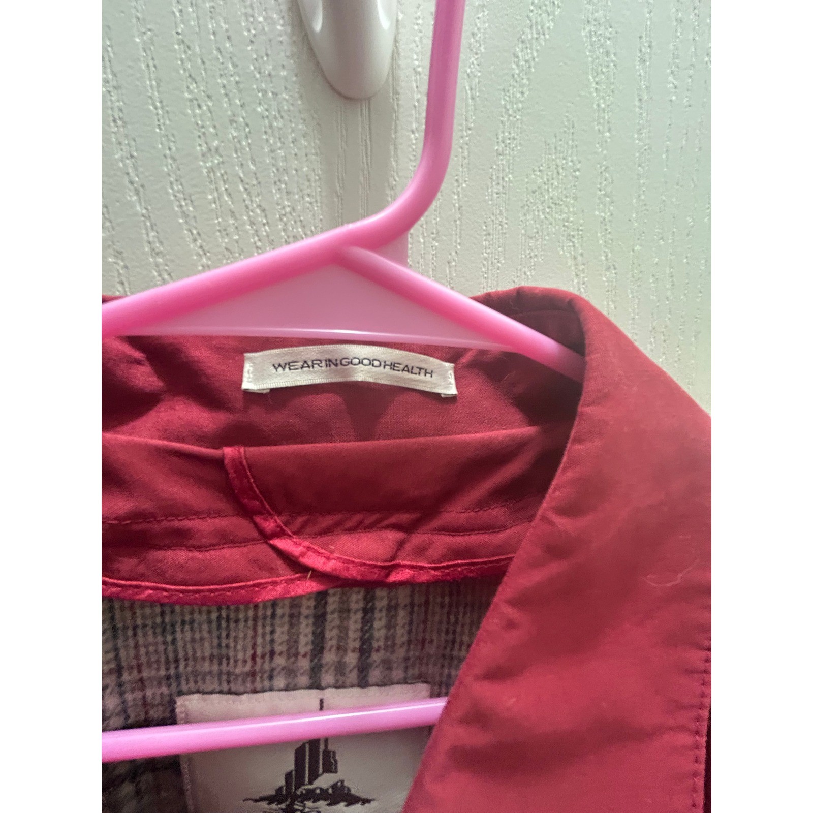Vintage Misty Harbor Red Plaid Lined Raincoat Trench Coat Petite 10 Retro