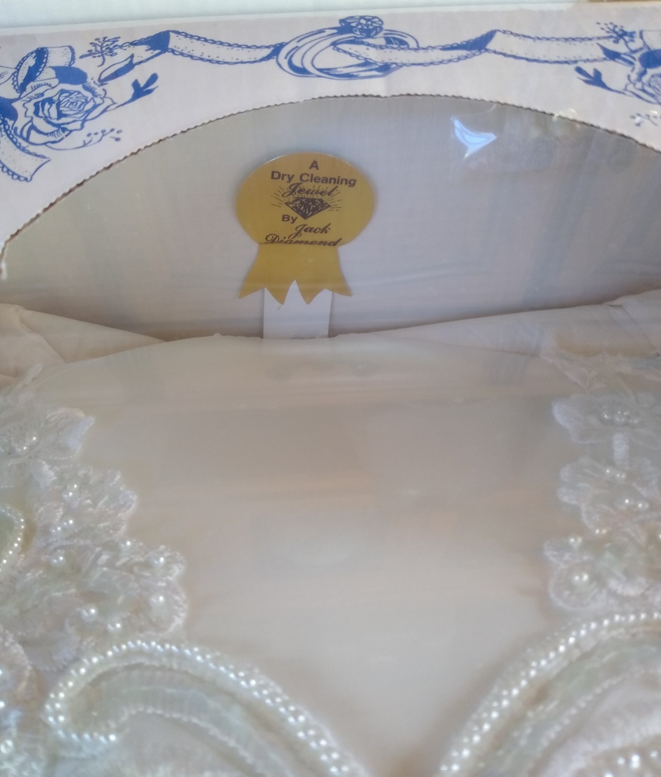 Vintage 4 Piece White 1990 Jack Diamond Sealed Formal Wedding Gown