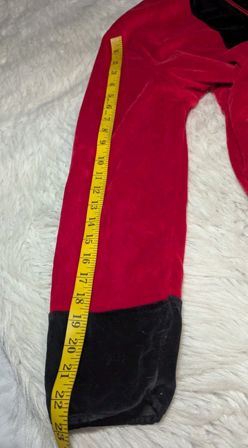 ENCHANTED Red Black LOUNGE Robe House Coat Nightgown 2-WAY ZIP Women&rsquo;s S/M