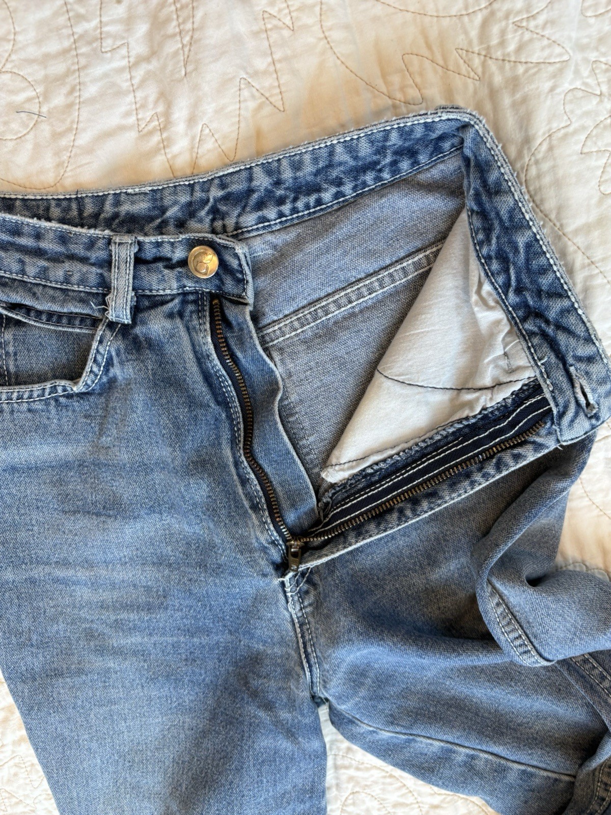 Unionbay True Vintage High-Waist Buttonfly Indigo Denim Jeans 1970&rsquo;s Size 5