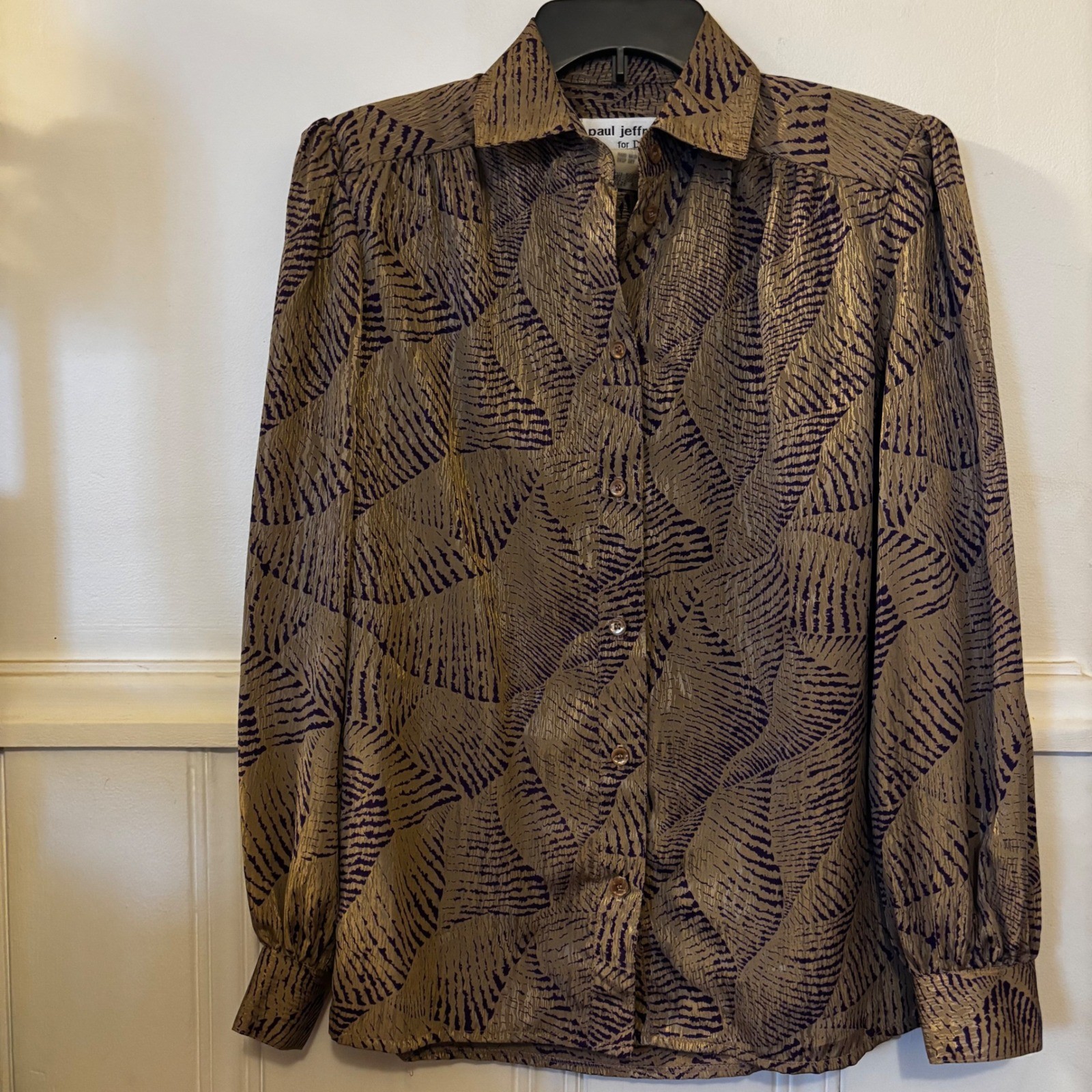 Paul Jeffrey Da-Rue Women&rsquo;s Vintage Shirt 4 Animal Print Button Down