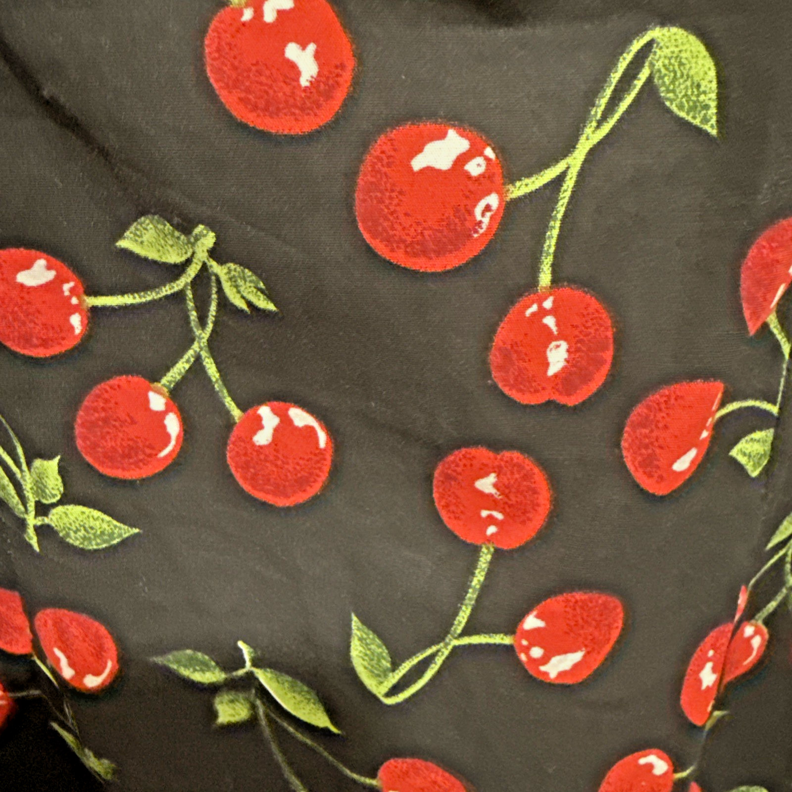 Vintage Y2K Forever 21 Cherry Print Strapless Tube Dress Midi Size Small