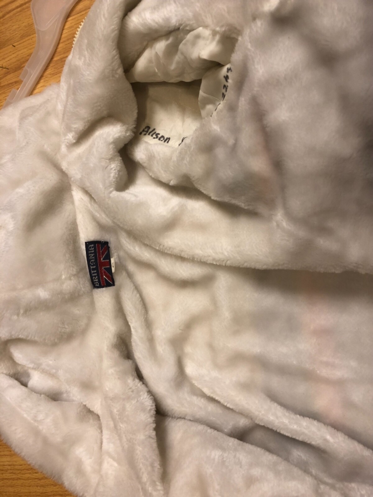 SMALL – VTG Brittania RAINBOW Sweater Hooded Zip Up Jacket Preppy Fleece Lined