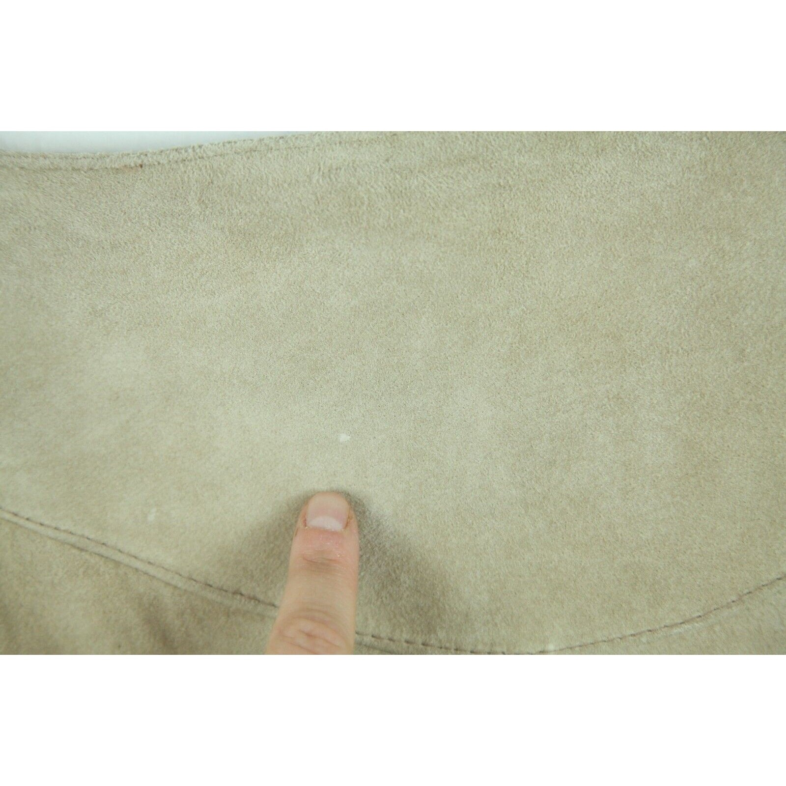 Vintage 90s Y2K Suede Midi Skirt Punch Out Lace Western Cowgirl Boho Hippy 12 L