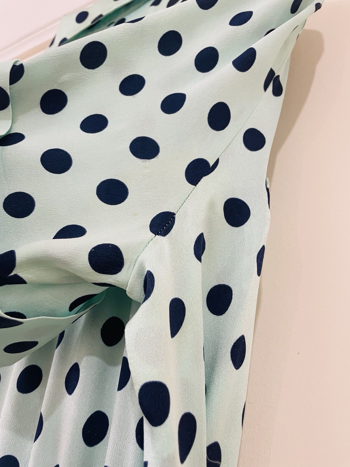 Vintage Escada by Margaretha Ley Silk Dress Polka Dot Pattern Made in Italy