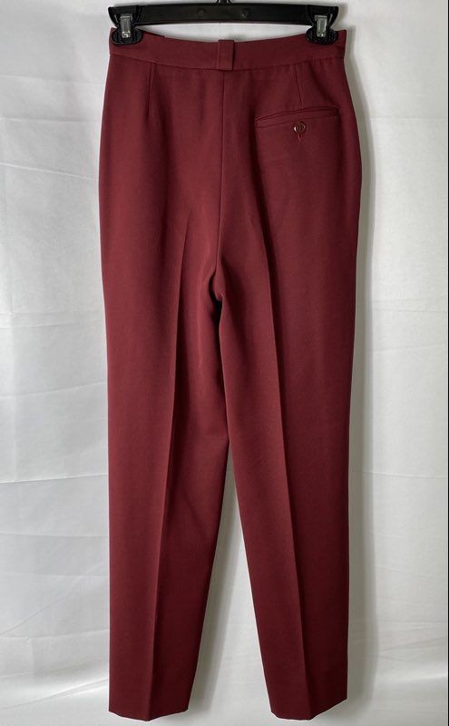Vintage 90s Gucci Women&rsquo;s Burgundy Pleated 100% Wool Trousers Pants Sz IT 38